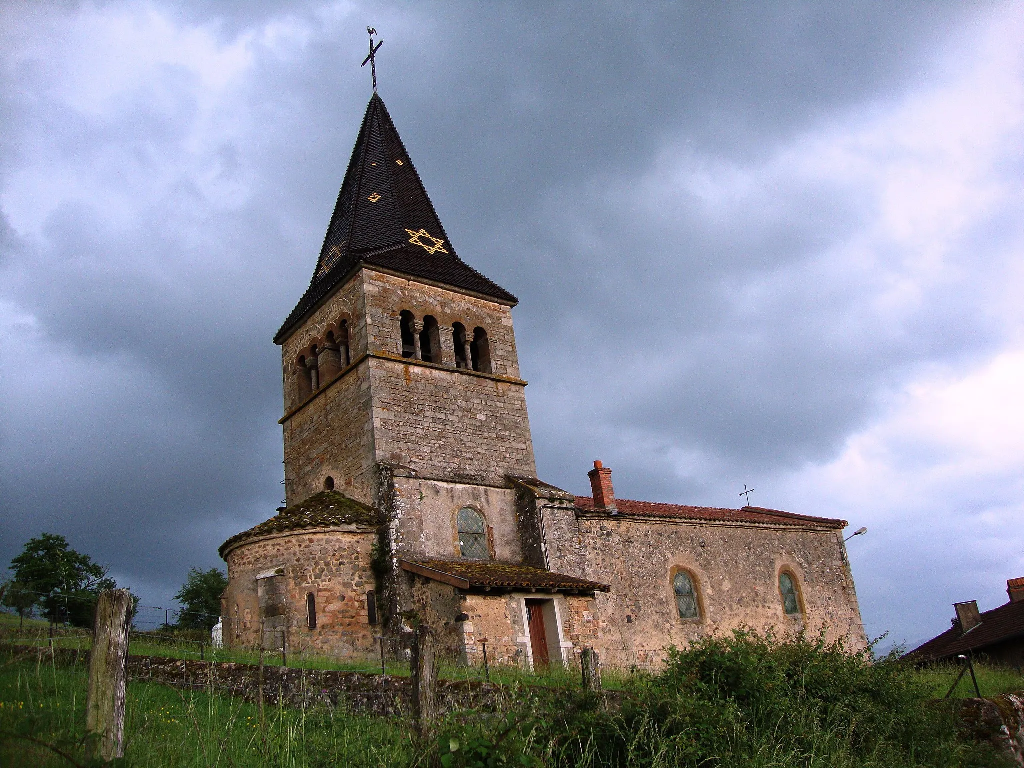 Photo showing: Germolles-sur-Grosne (Saône-et-Loire, Fr) church