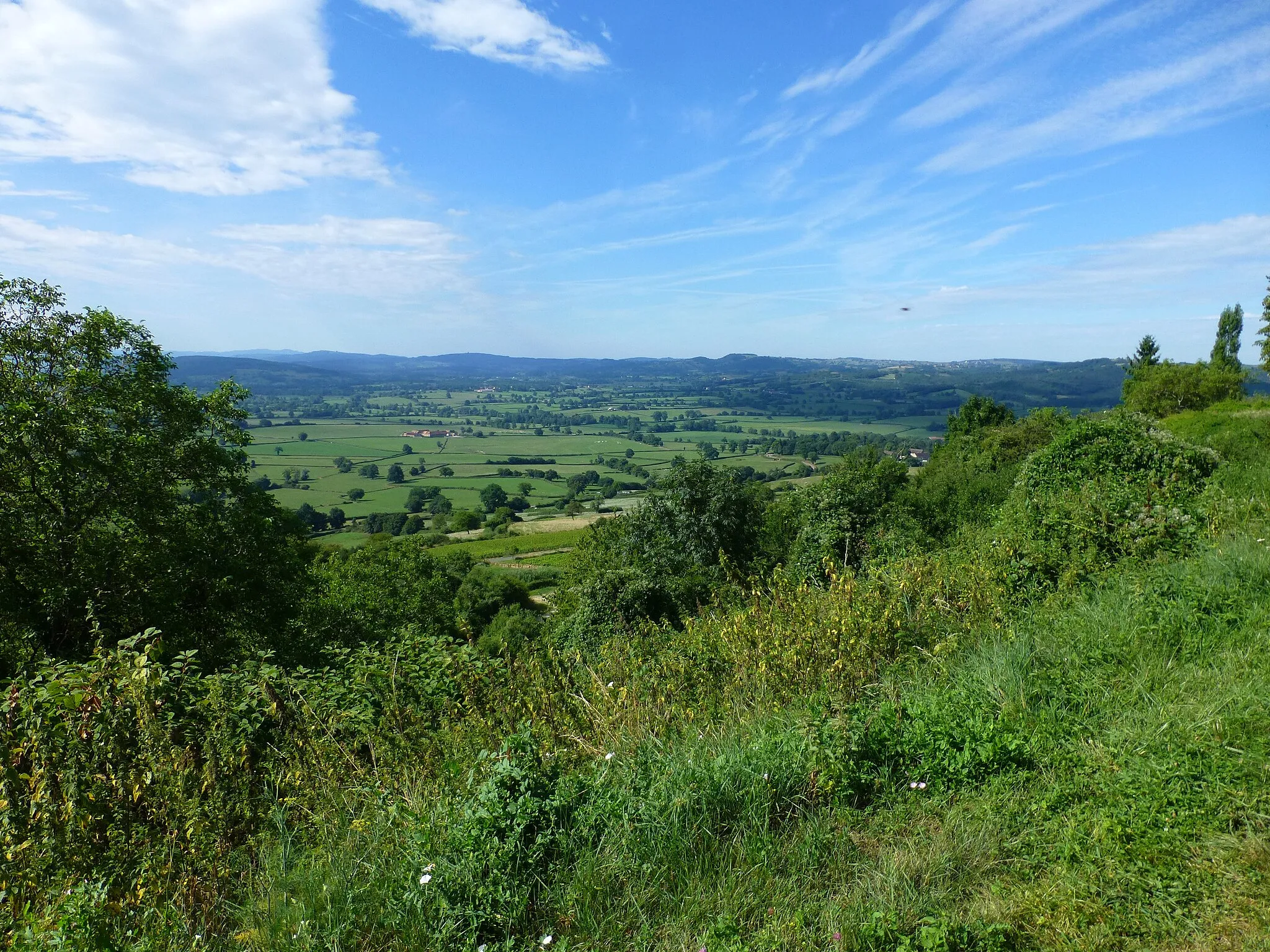 Photo showing: Vue depuis le bourg de Saint-Clement-sur-Guye sur la campagne des environs