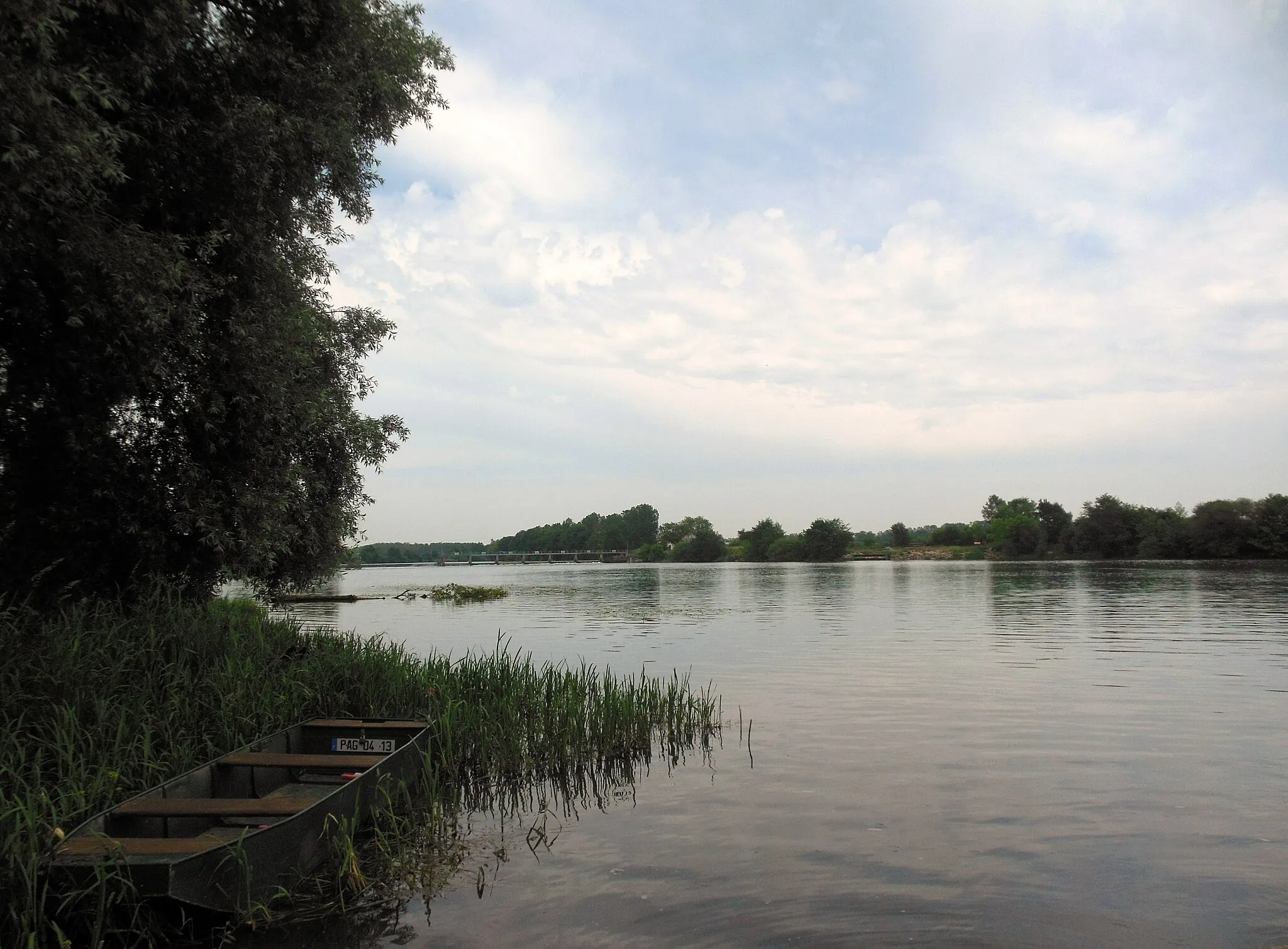 Photo showing: La Saône, depuis l'Impasse du Château, à Poncey-lès-Athée (21).