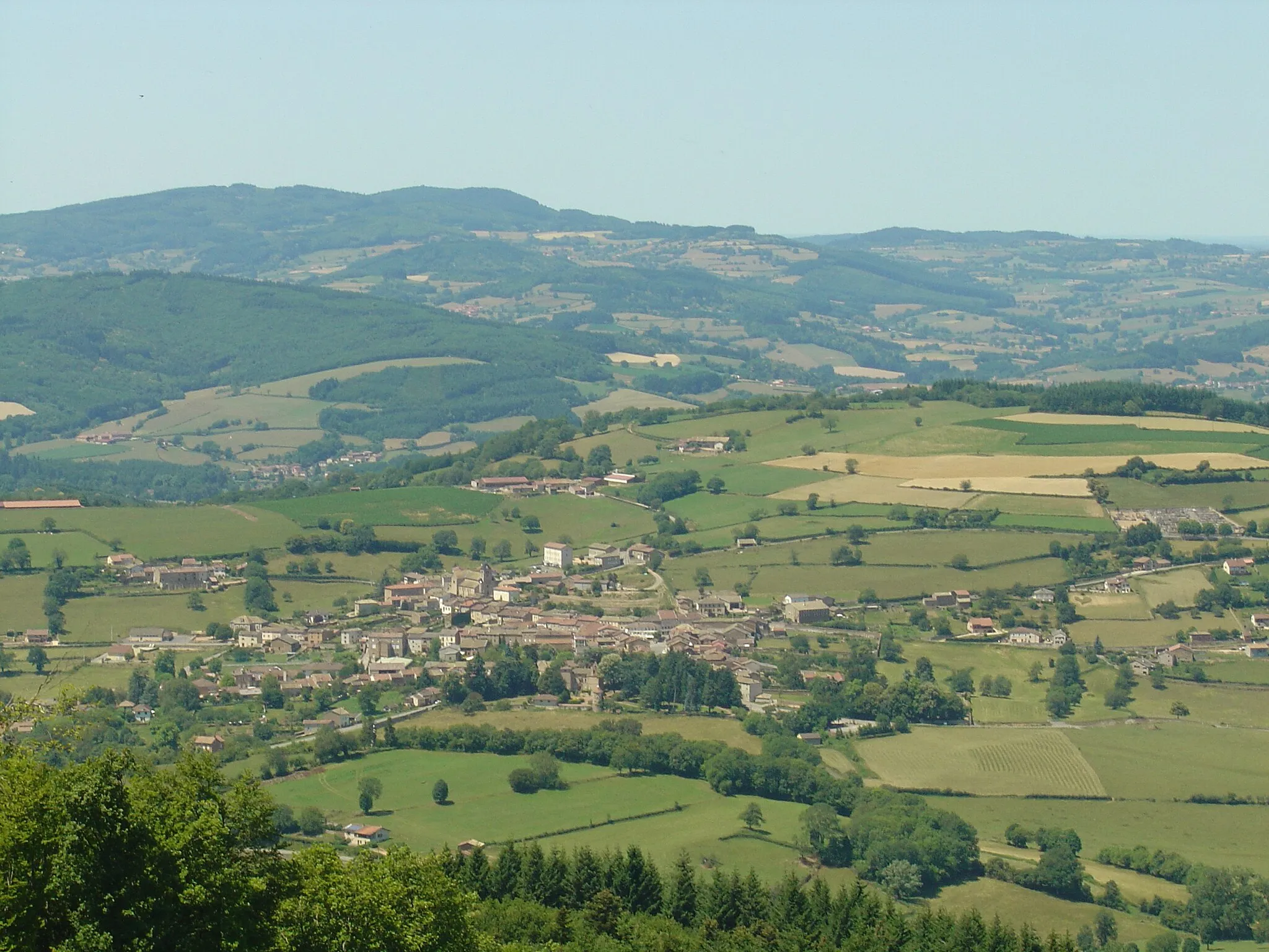 Photo showing: Village de Tramayes vu depuis le signal de la Mère Boîtier (758m)