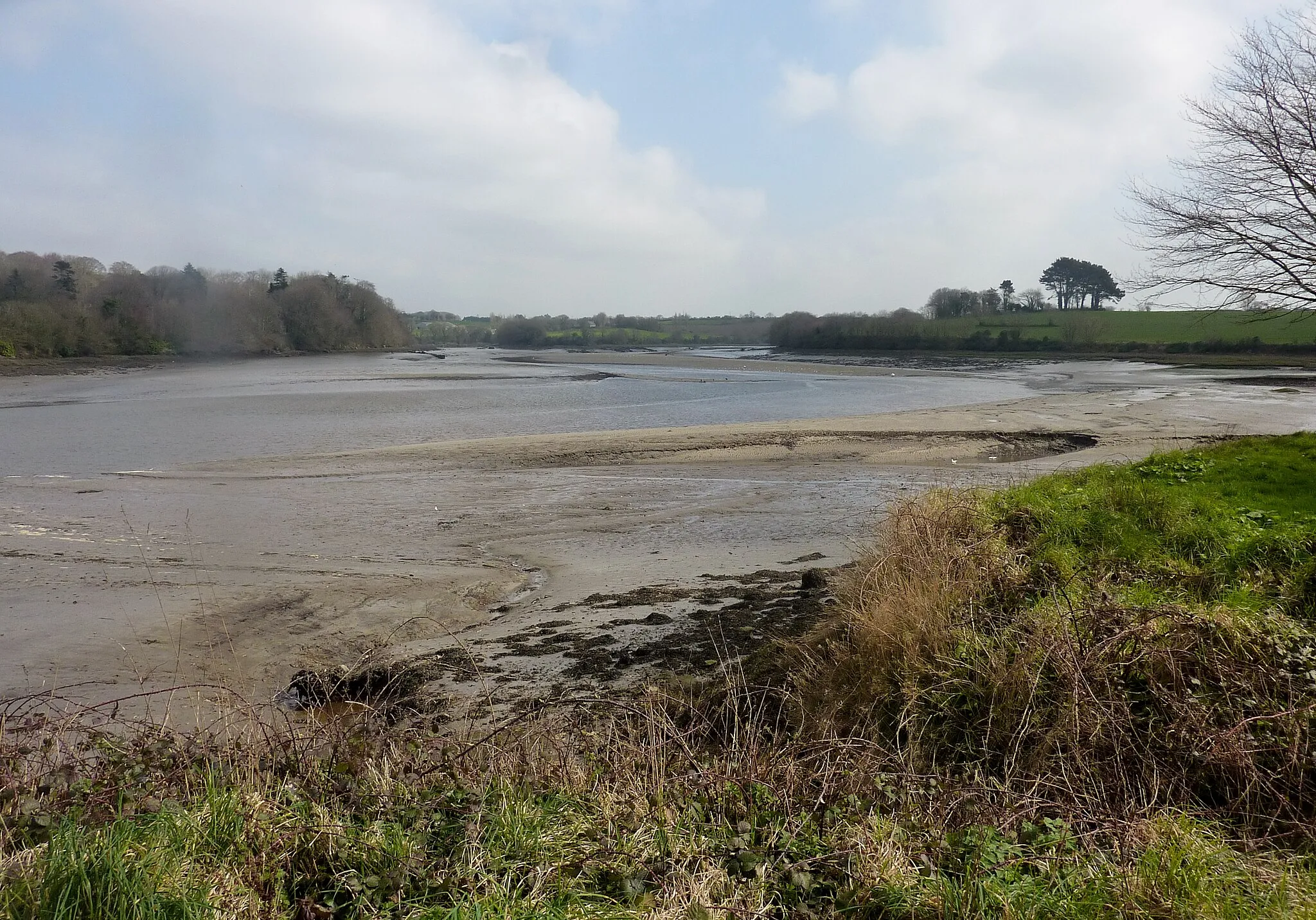 Photo showing: Tréglonou : l'Aber Benoît vu de sa rive près du pont de Tréglonou (vue vers l'amont)