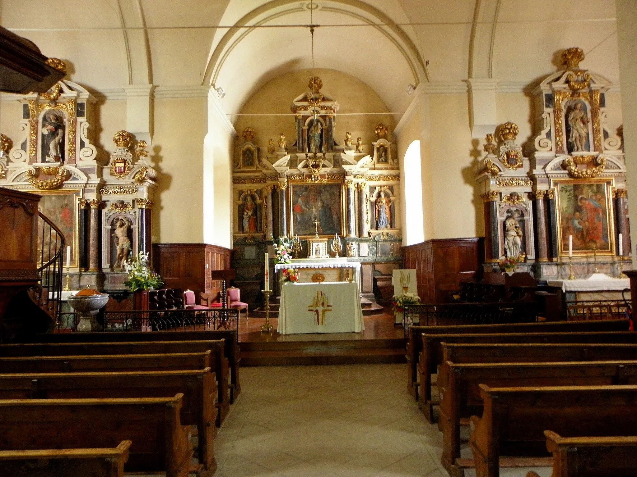 Photo showing: Intérieur de l'église Notre-Dame de Brie (35).