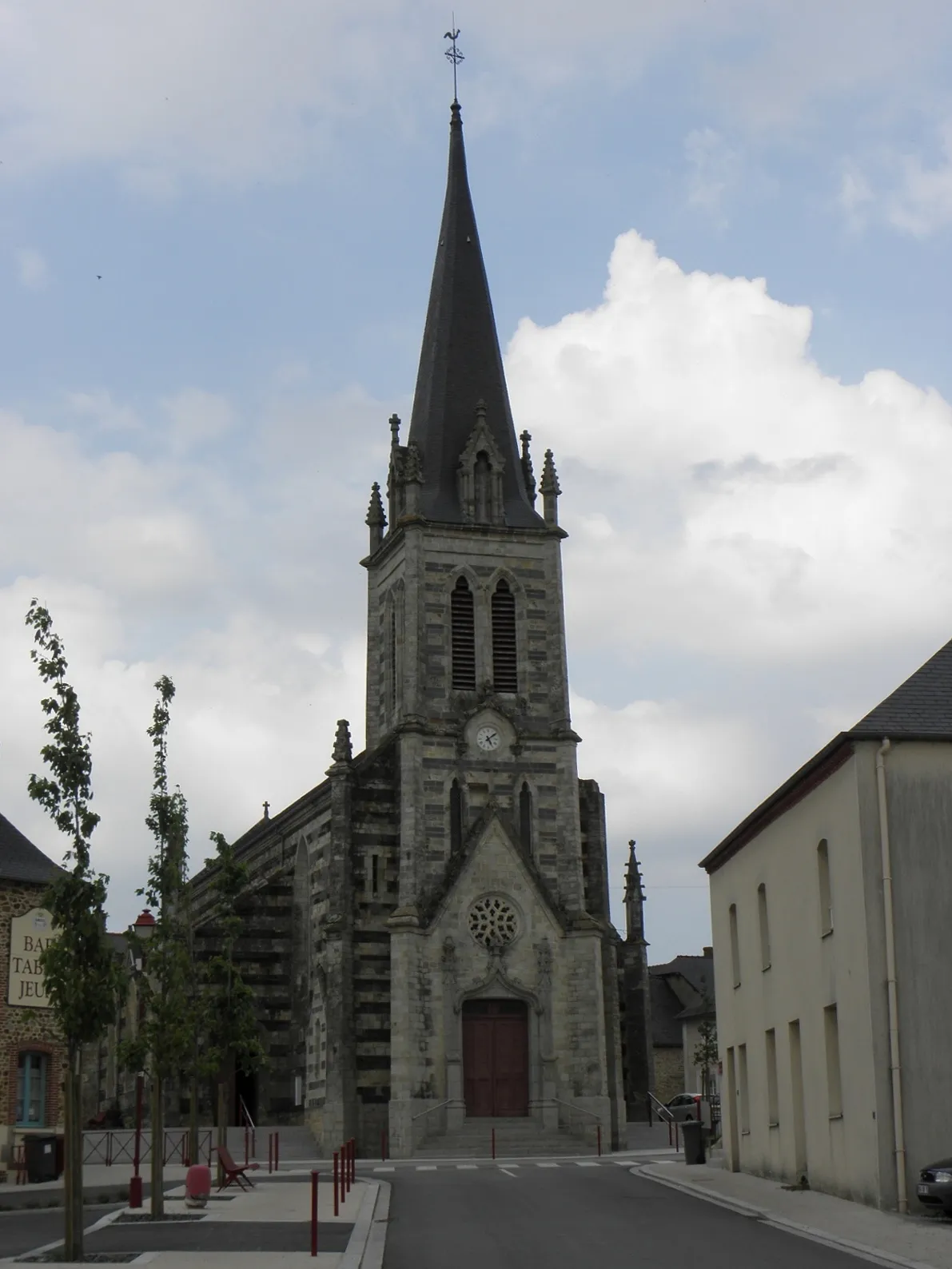 Photo showing: Église paroissiale de Saint-Germain-du-Pinel (35).