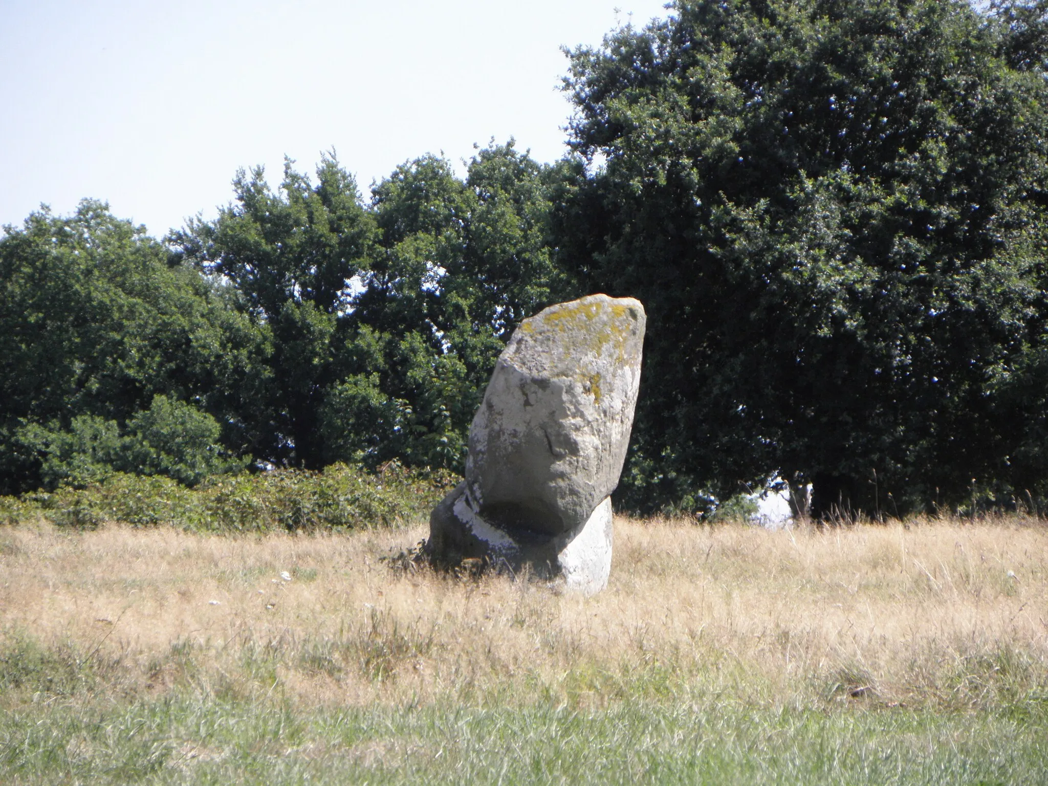 Photo showing: Alignement de menhirs de Bringuerault, commune de Hédé-Bazouges (35). Troisième menhir.