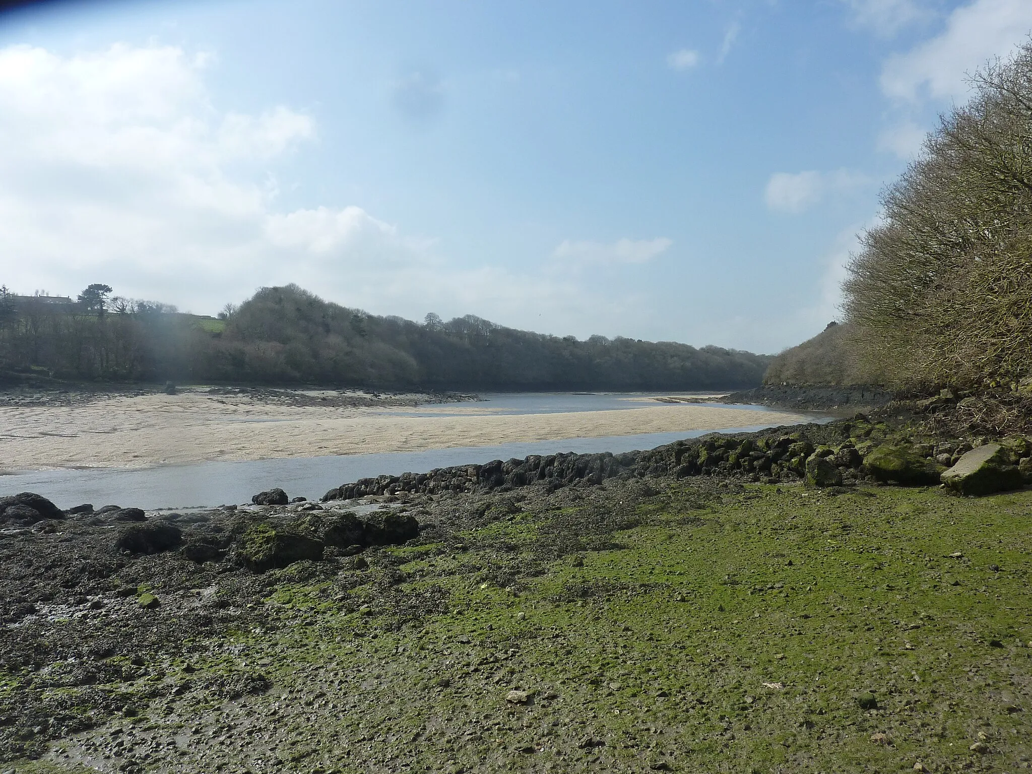 Photo showing: L'Aber Benoît vu du chemin de Porléac'h (rive droite, commune de Lannilis)