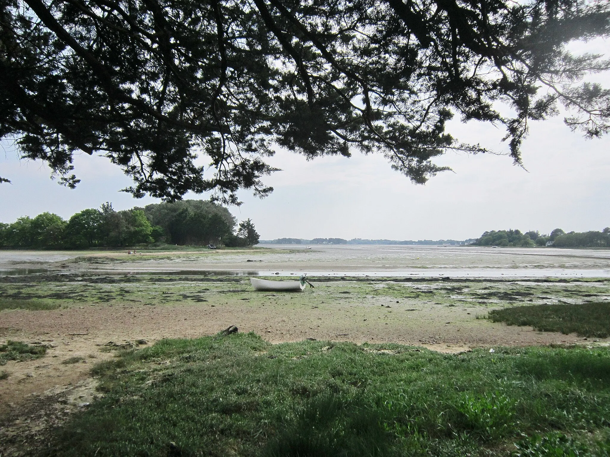 Photo showing: La rivière d'Étel à Locoal-Mendon (vue prise depuis les environs du menhir christianisé dit "la Quenouille de sainte Brigitte").