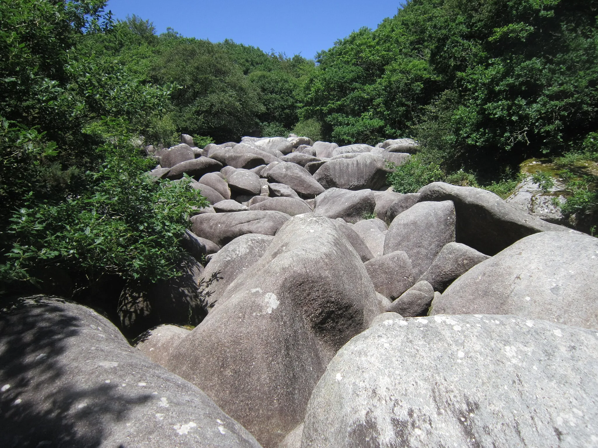 Photo showing: Le chaos rocheux des Gorges du Corong (lit de la Rivière de l'Étang du Follézou).