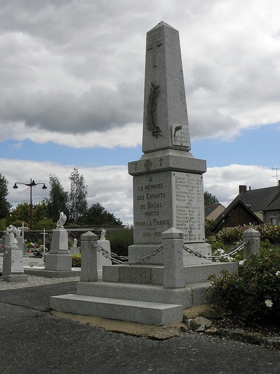 Photo showing: Monument aux morts de Bréal-sous-Vitré (35).