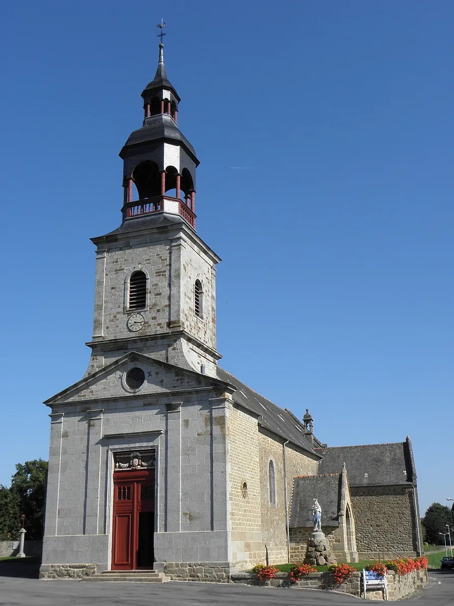 Photo showing: Façade occidentale de l'église Saint-Pierre de La Selle-en-Coglès (35).