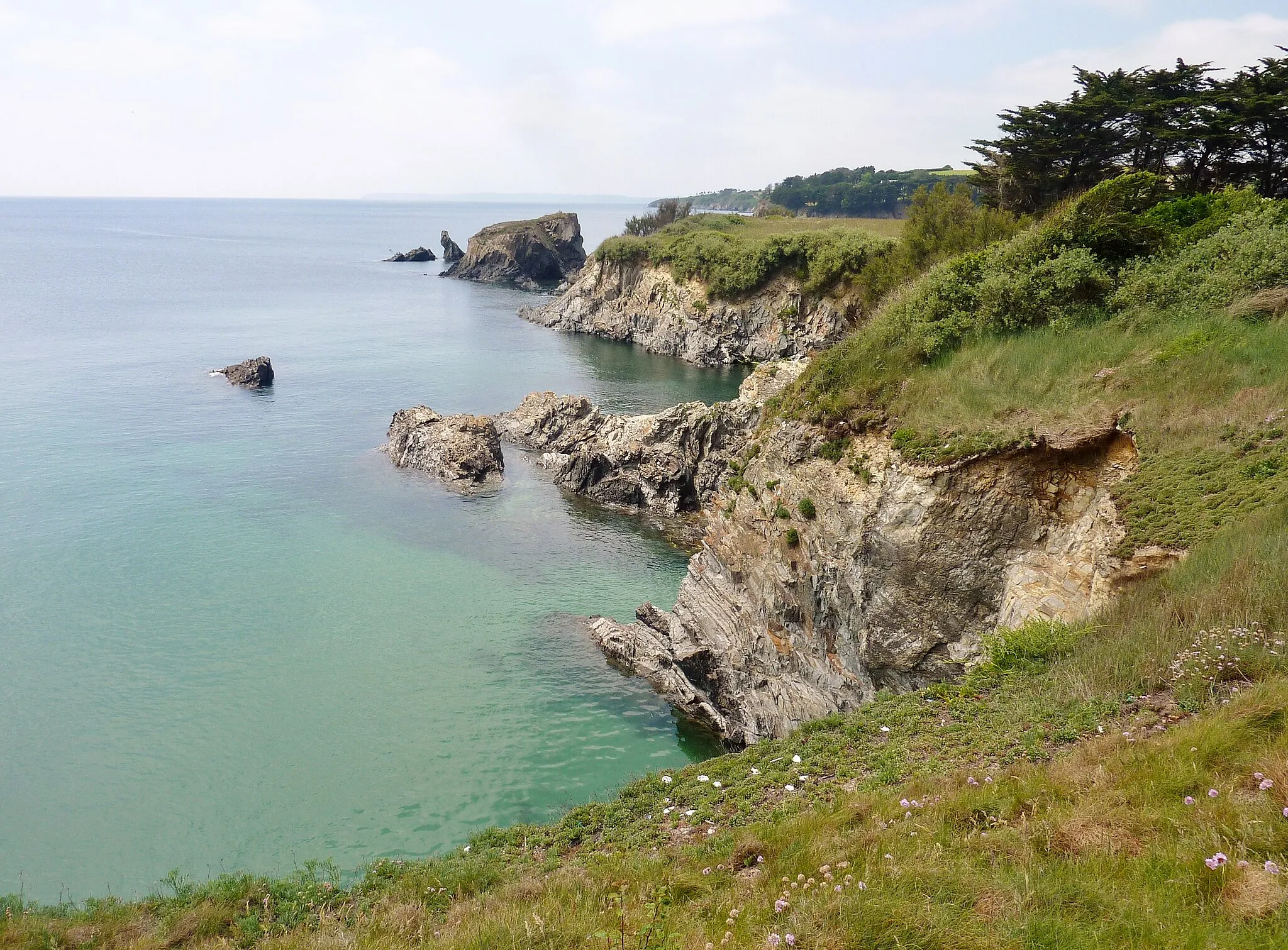 Photo showing: Argol : falaises près de la pointe de Keric.