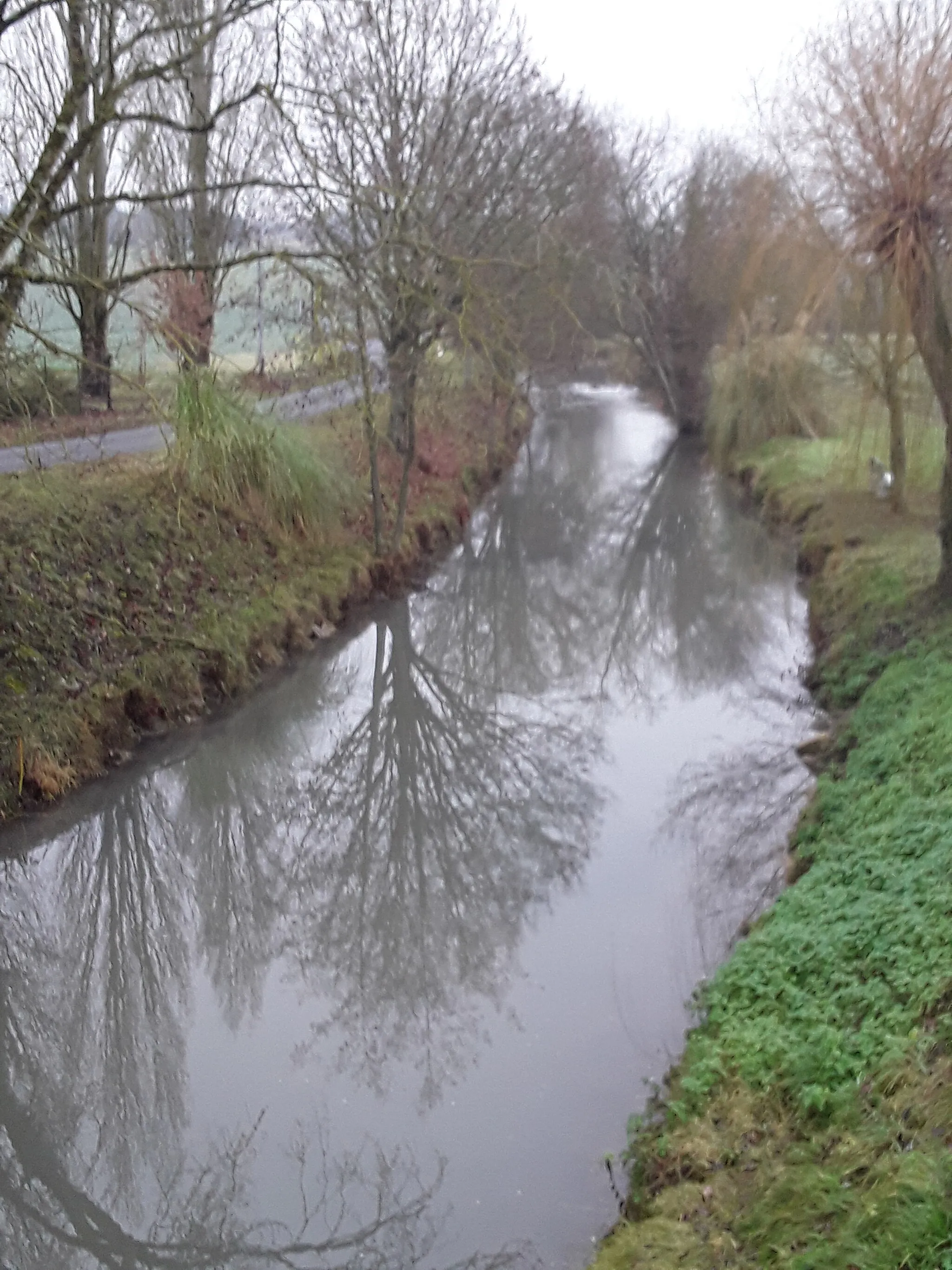 Photo showing: L'Esves (rivière) près du bourg de Marcé-sur-Esves (indre-et-Loire) en hiver.