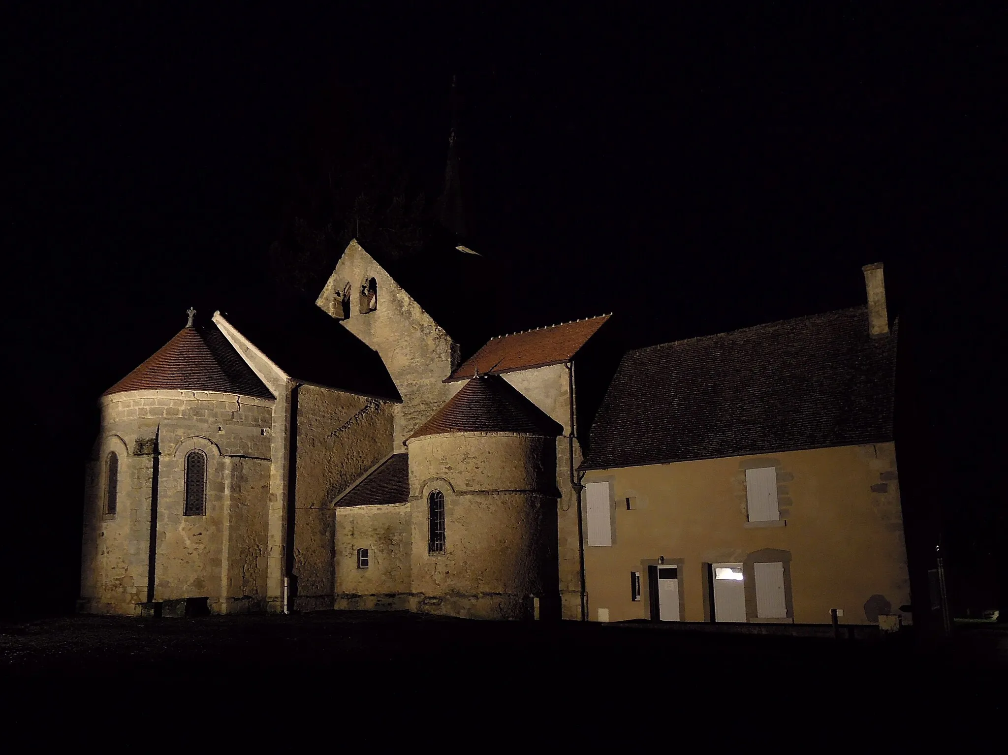 Photo showing: Saint Peter church, Champillet, Indre, France.