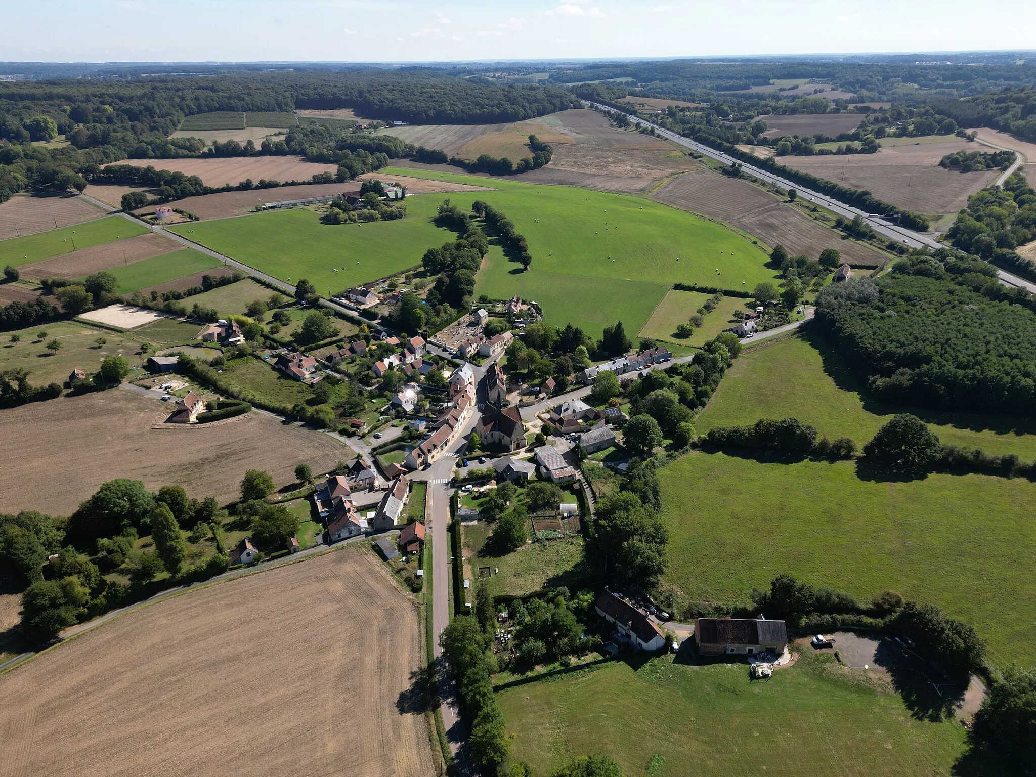 Photo showing: Photographie en drone de Saint-Bomer Septembre 2022