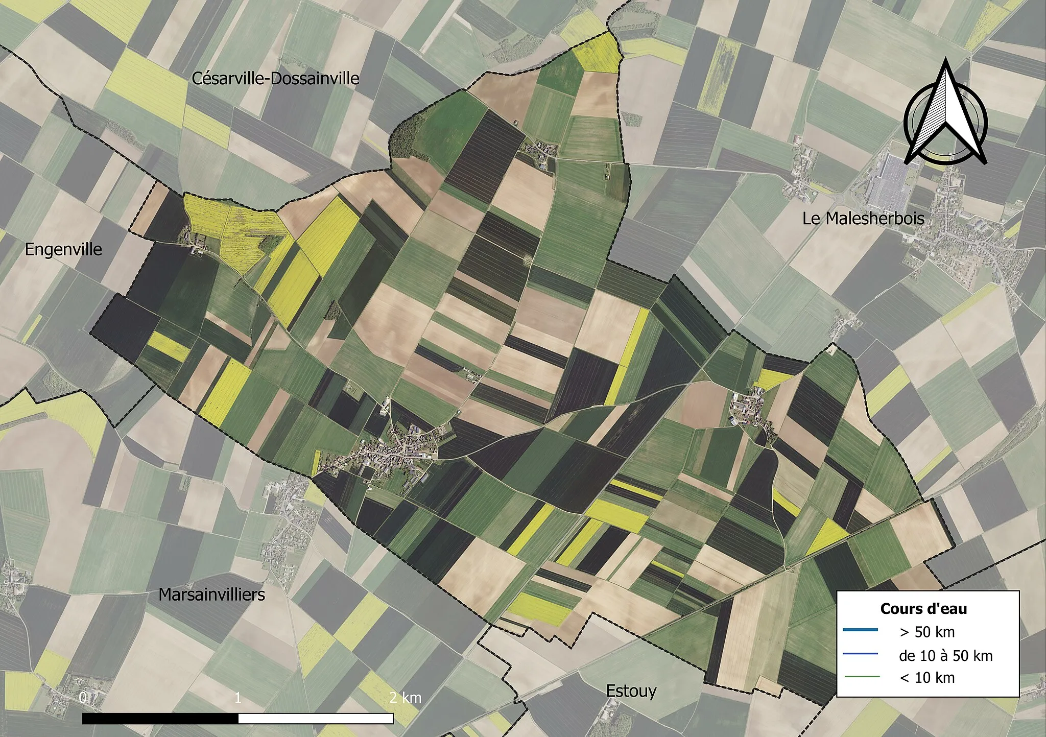 Photo showing: Carte orhophotogrammétrique de la commune de fr:Ramoulu (France).