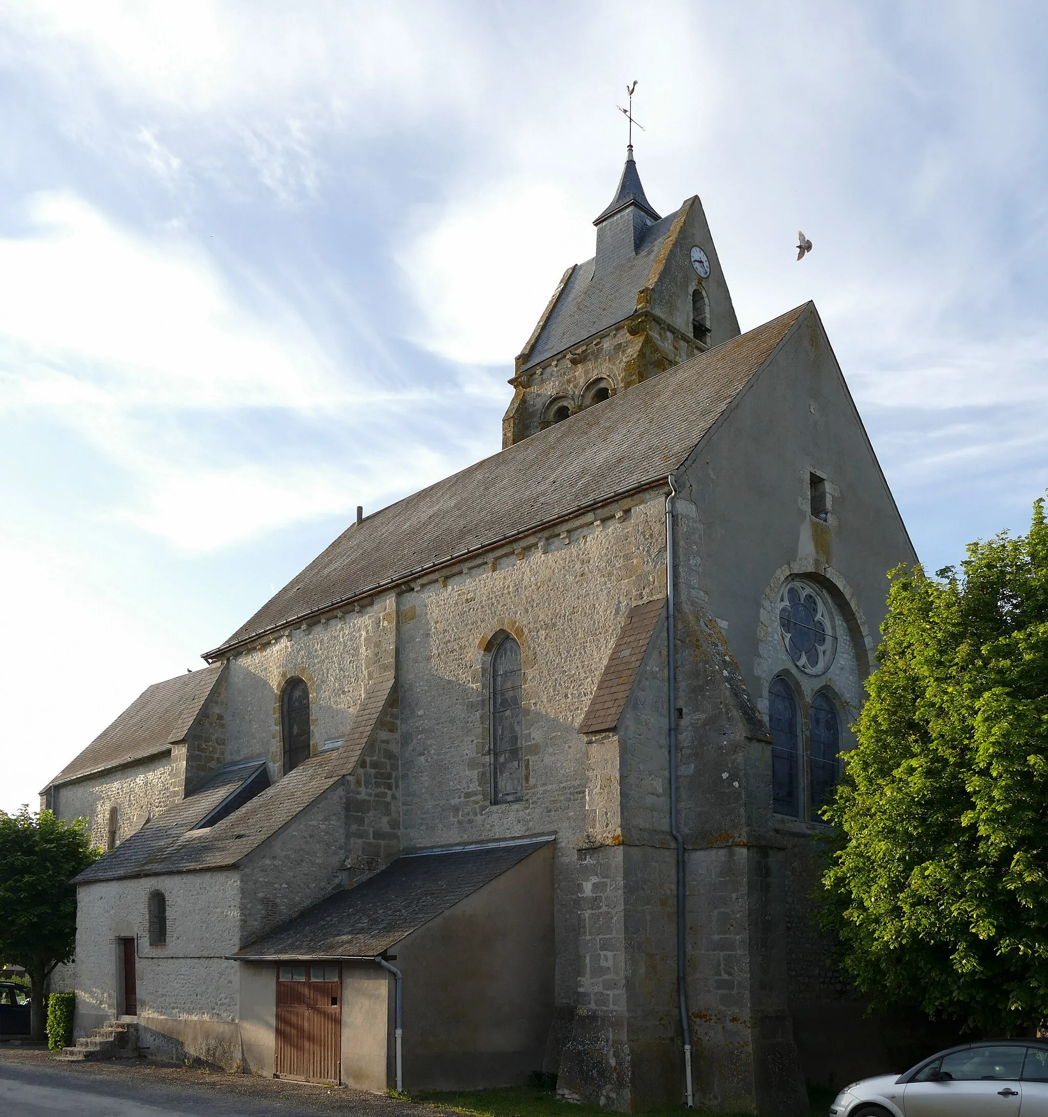 Photo showing: Saint-Félix's church in Guignonville (Greneville-en-Beauce, Loiret, Centre-Val de Loire, France).