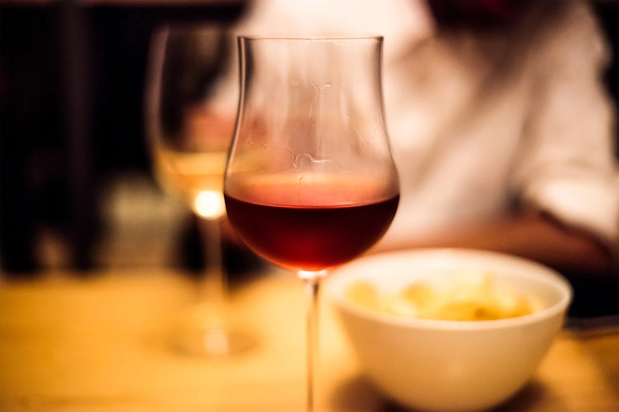 Photo showing: wine served at a Naples bar