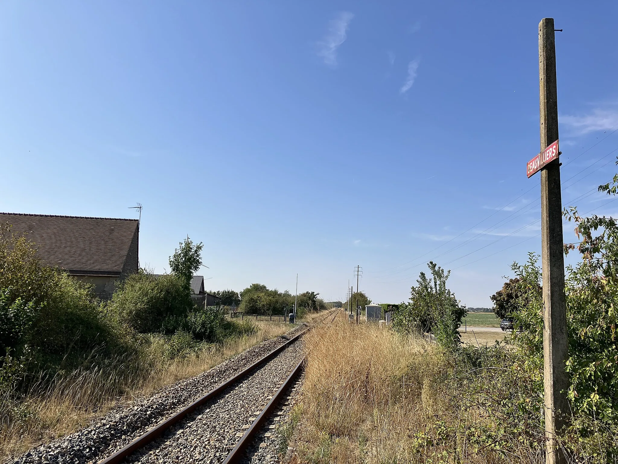 Photo showing: La halte de Beauvilliers, sur la ligne de Brétigny à La Membrolle-sur-Choisille