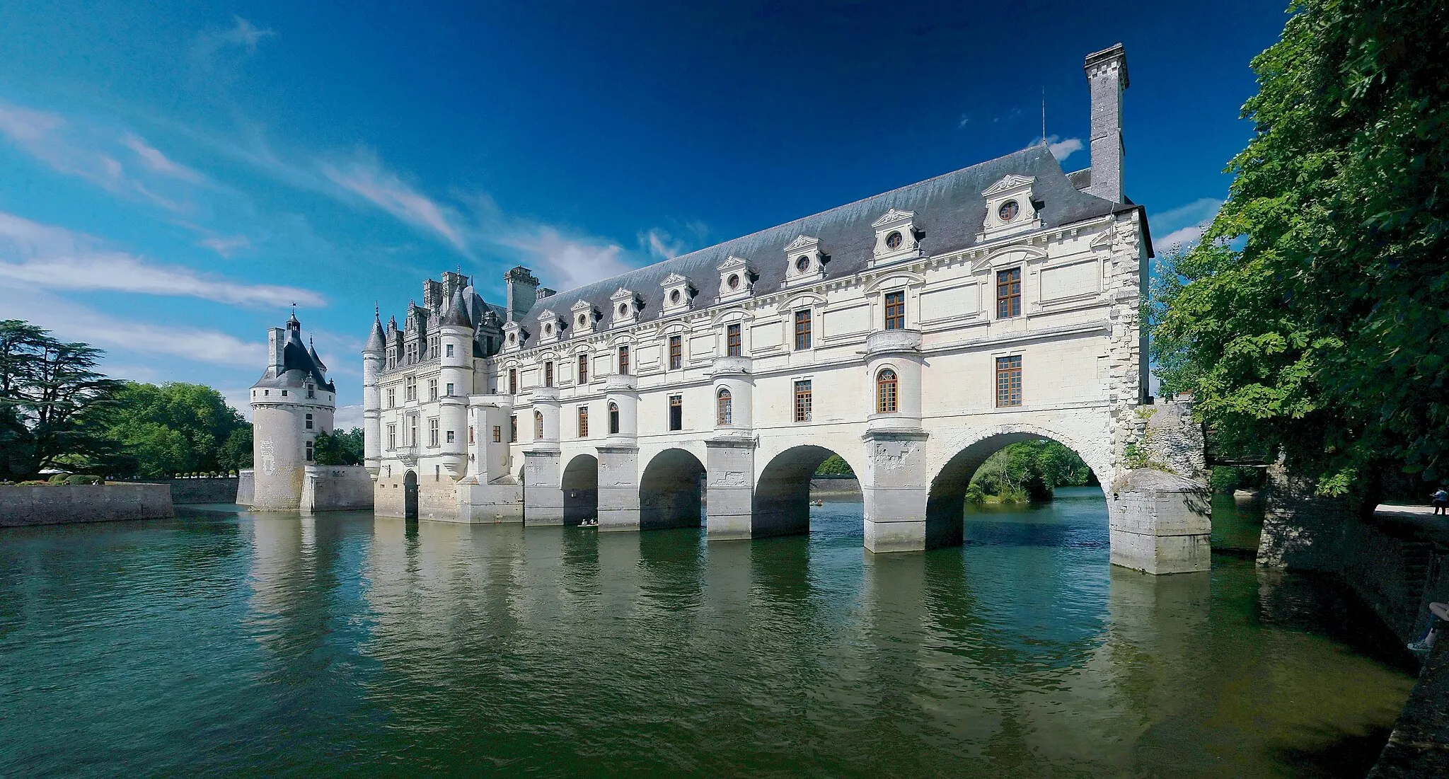 Photo showing: Panorama of Château de Chenonceau, Indre-et-Loire, France.