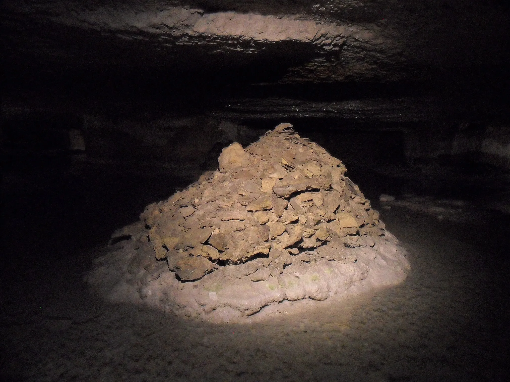 Photo showing: Les Grottes Pétrifiantes first grotto interior, with underground water