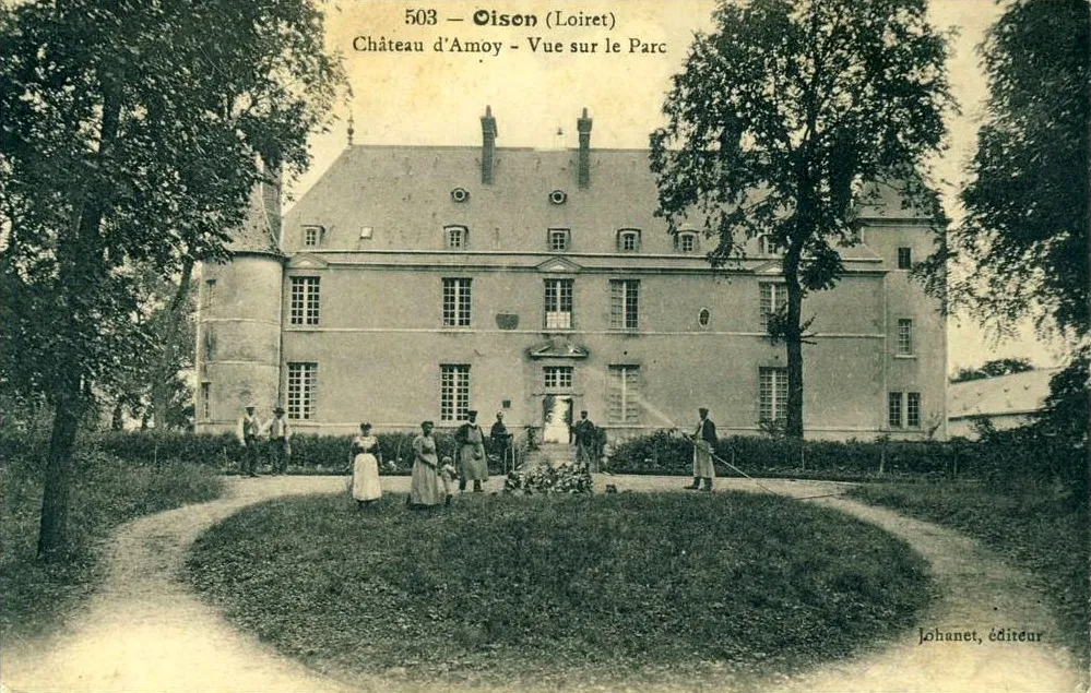 Photo showing: Carte postale ancienne représentant le château d'Amoy, Oison, Loiret, Centre-Val de Loire, France