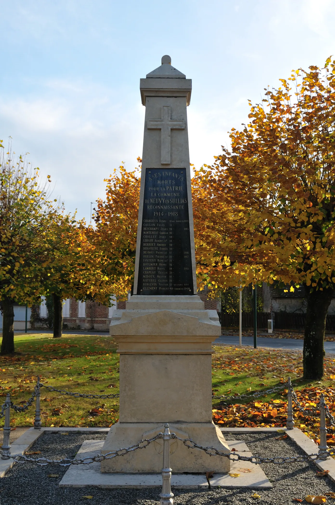 Photo showing: Monument aux morts, Neuvy-en-Sullias, France