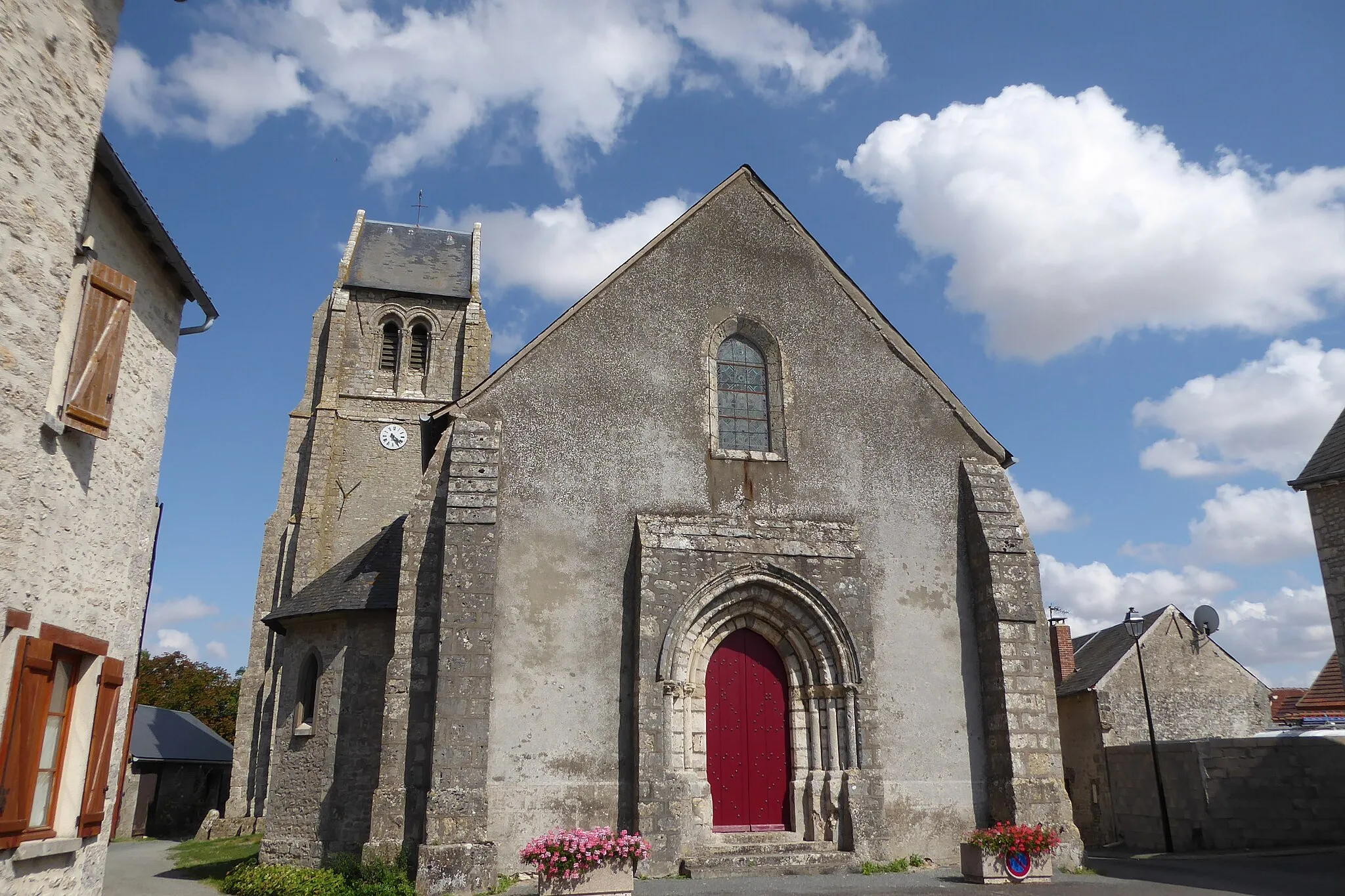 Photo showing: façade ouest de l'église Saint-Denis de Rouvray-Saint-Denis, Eure-et-Loir, France.