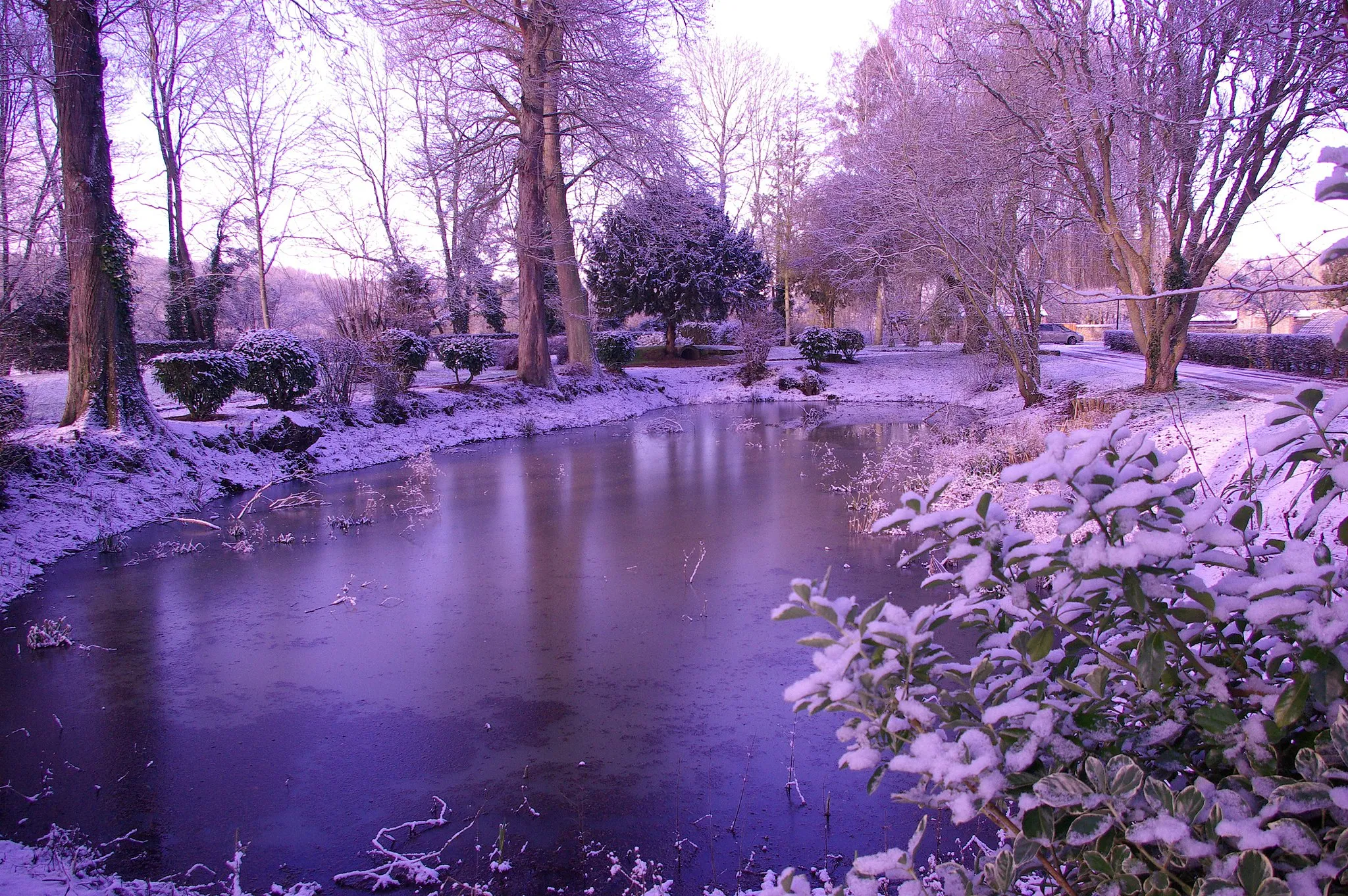 Photo showing: La rivière Eure en hiver