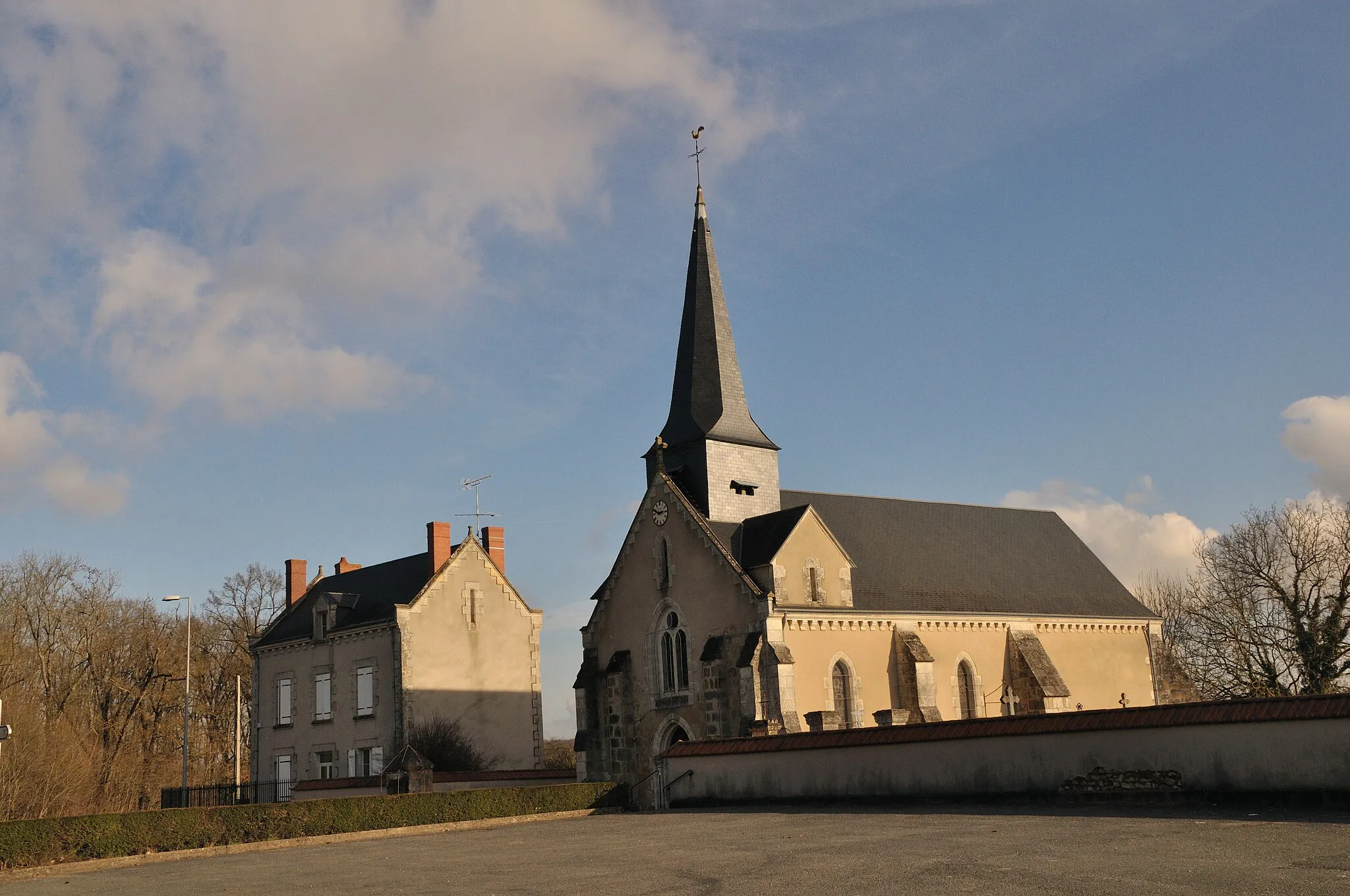 Photo showing: Buxières d'Aillac (Indre) - Place de l'église