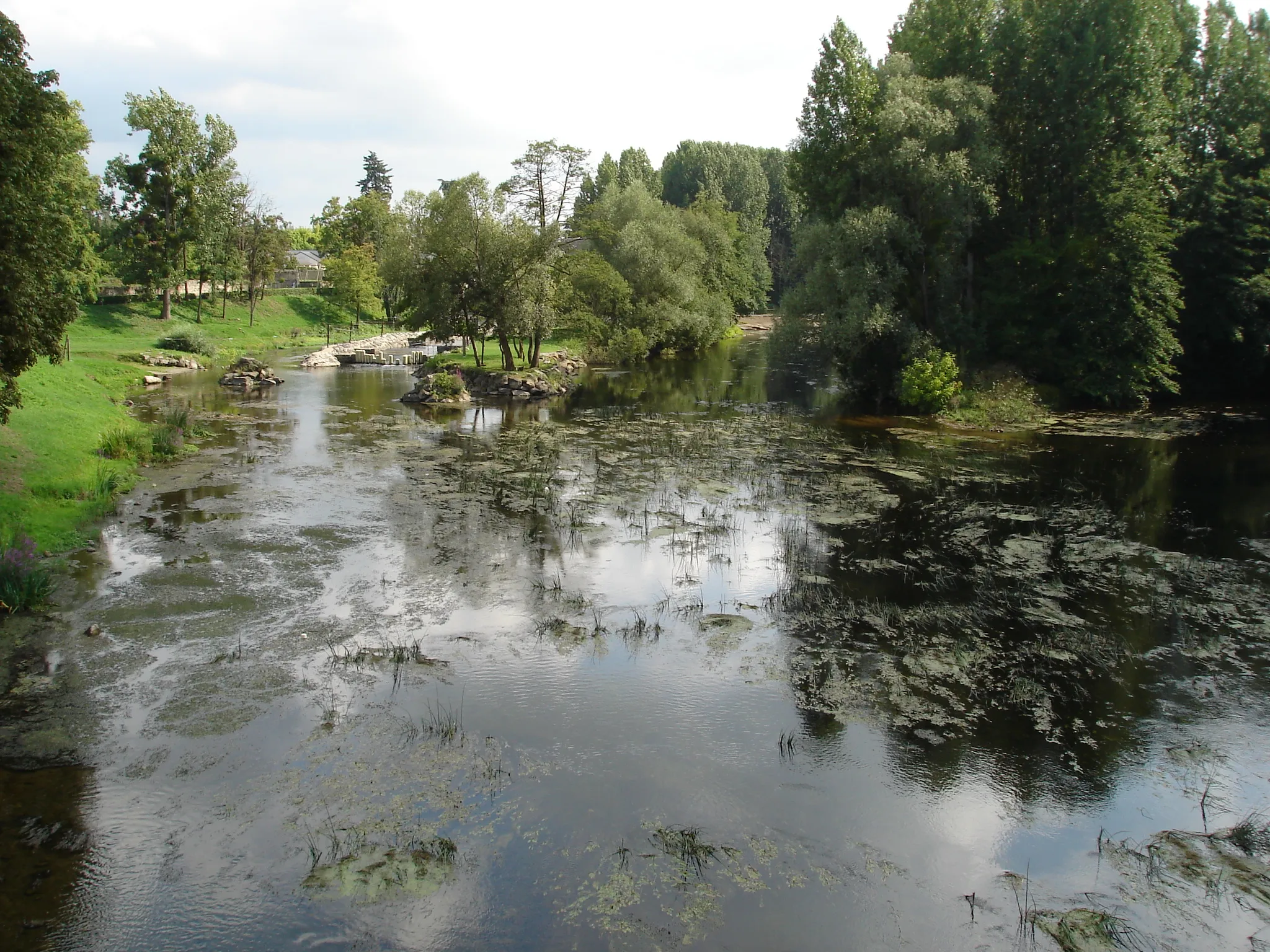 Photo showing: La rivière Creuse, en direction de Lurais, à Tournon-Saint-Martin (36).