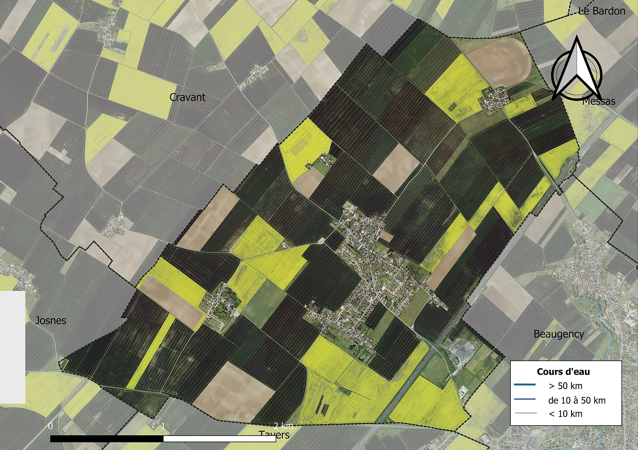 Photo showing: Carte orhophotogrammétrique de la commune de fr:Barville-en-Gâtinais (France).