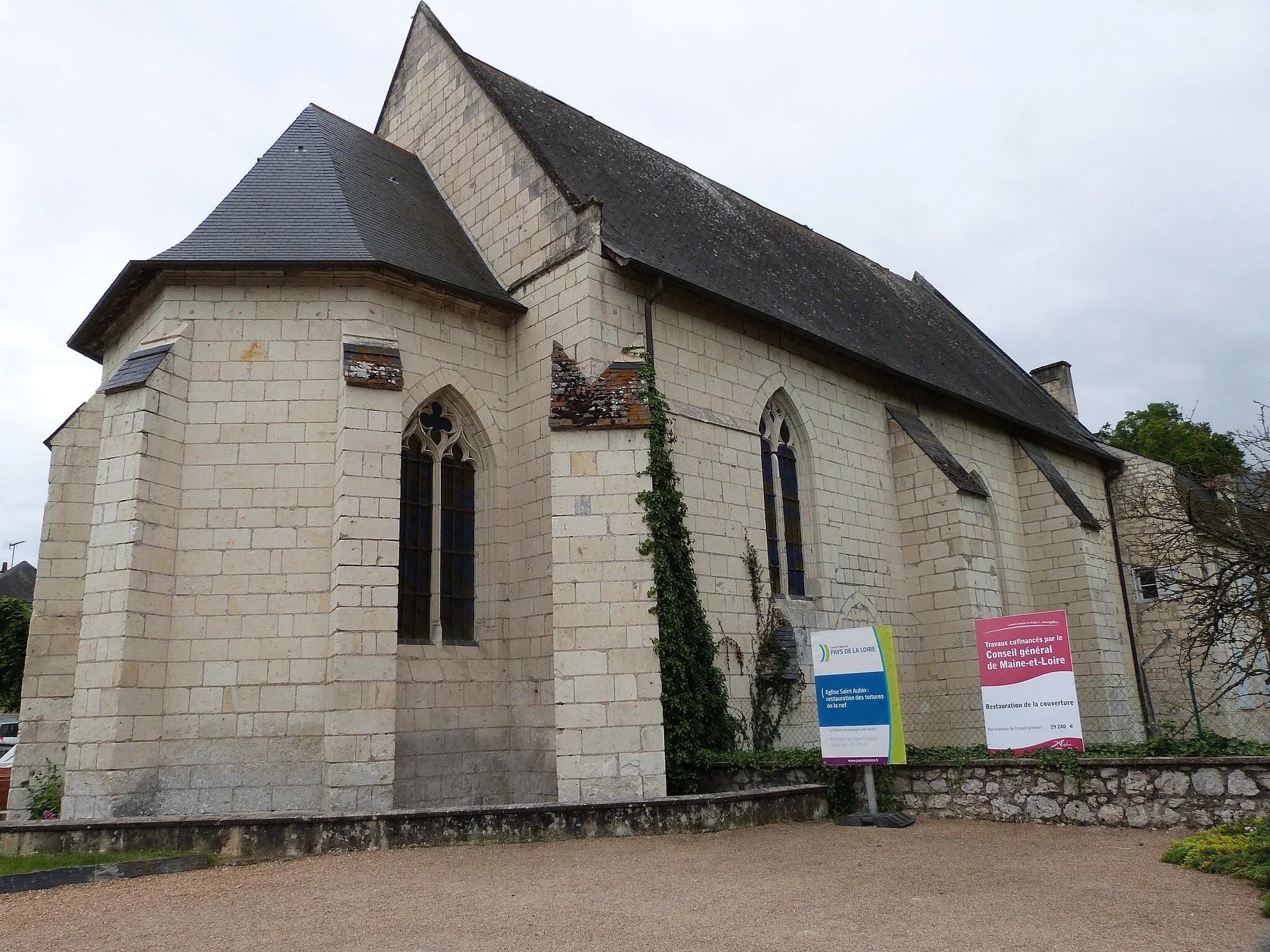 Photo showing: Turquant (Maine-et-Loire, France), église saint Aubin (Classée M.H.)