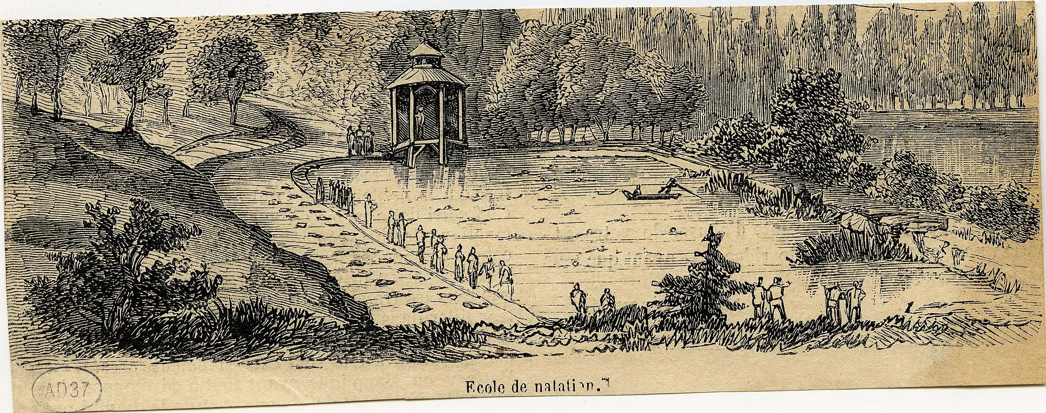 Photo showing: Colonie de Mettray - école de natation