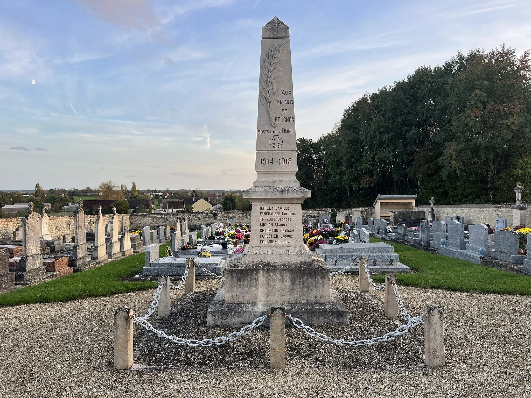 Photo showing: Monument aux morts de Beugnon.