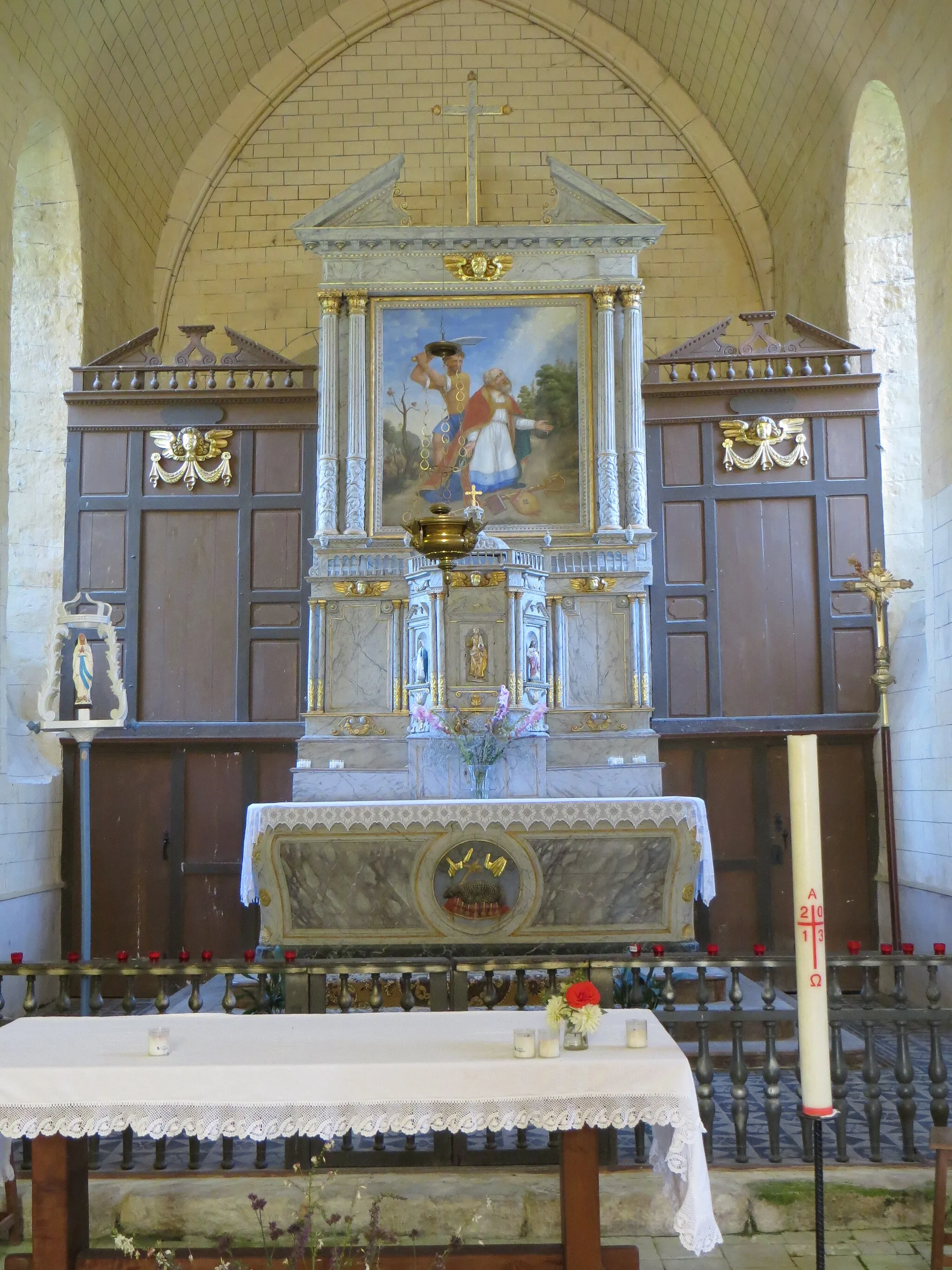 Photo showing: Tabernacle à double étage et trois niches