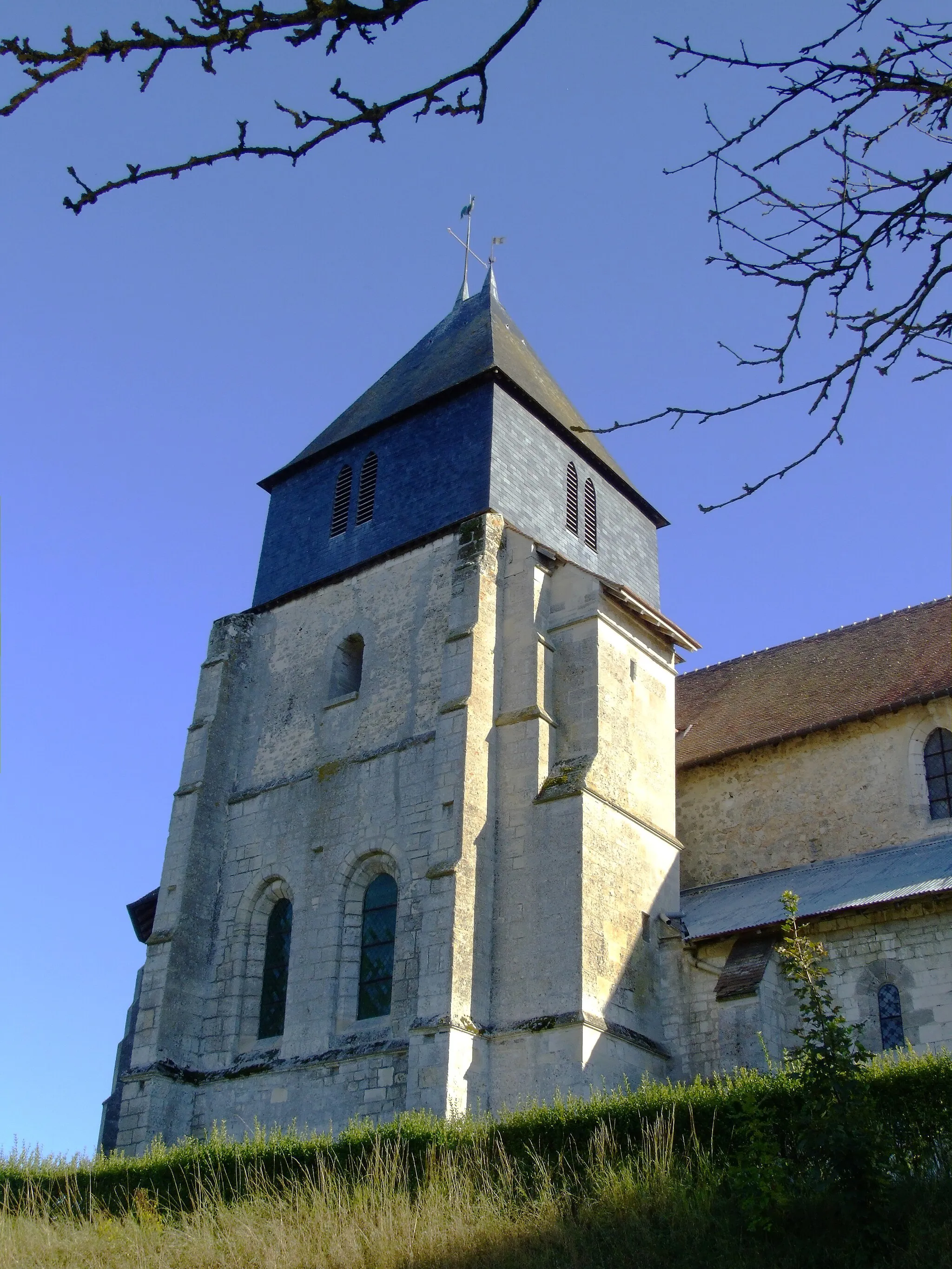 Photo showing: Soudron (Marne, France): Tower of church St-Pierre-St-Paul