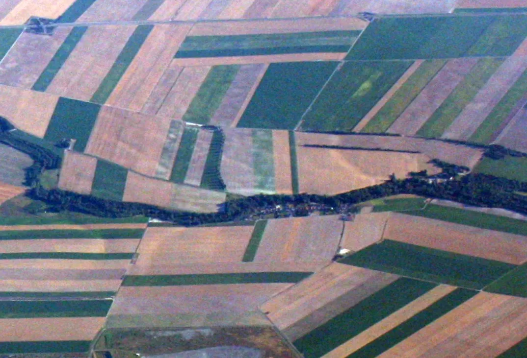 Photo showing: Vue aérienne du village de Vassimont-et-Chapelaine. (Marne, région Alsace-Champagne-Ardenne-Lorraine).