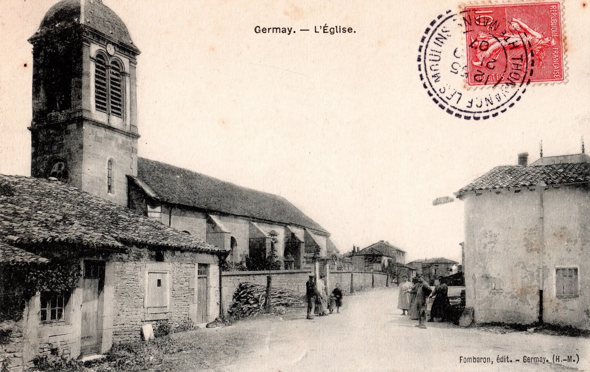 Photo showing: L'église de Germay vers 1907.