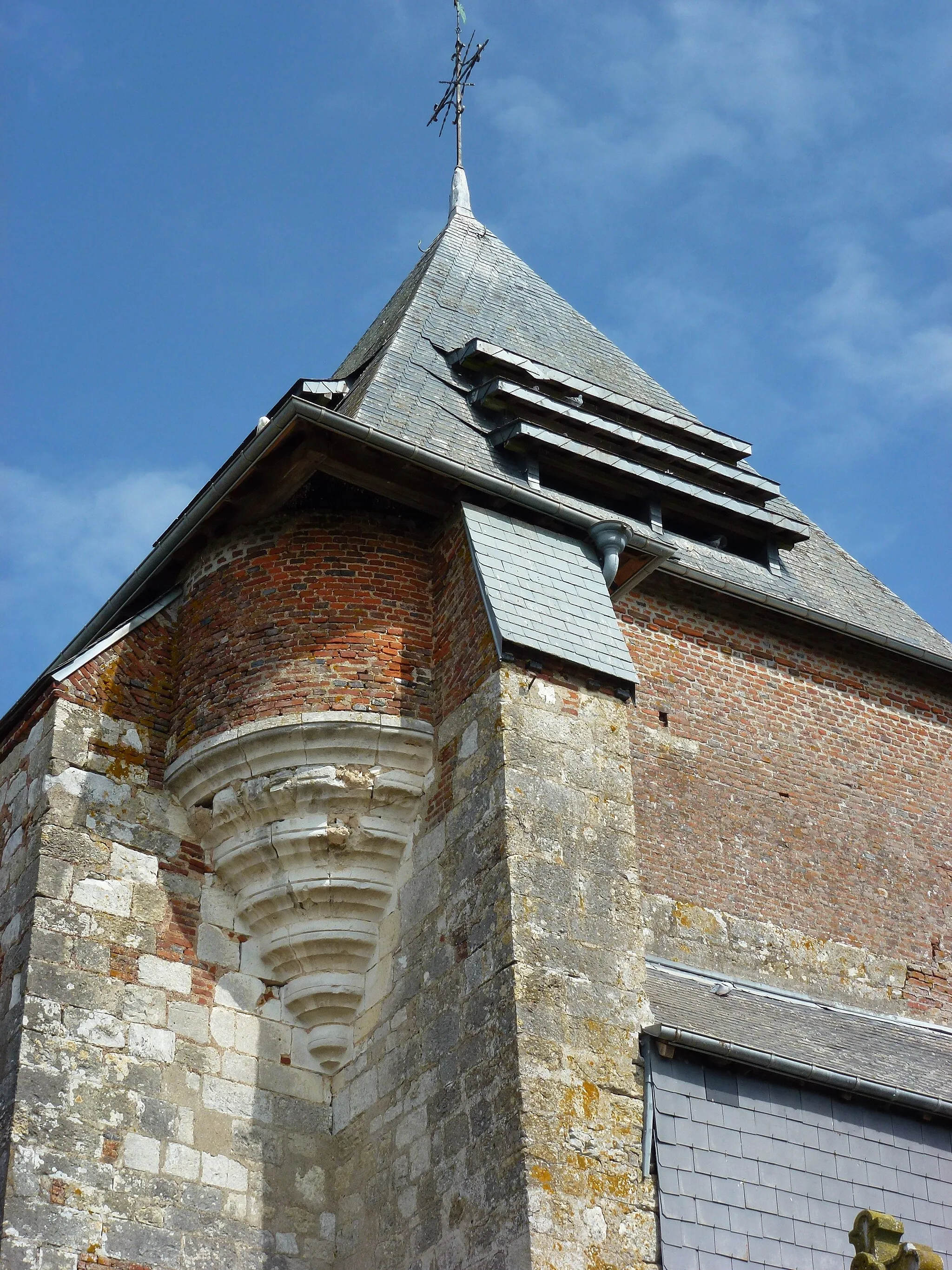 Photo showing: Fraillicourt (Ardennes) église Notre-Dame, clocher