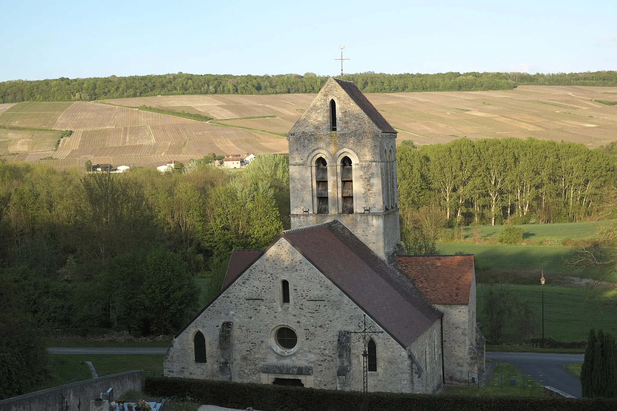 Photo showing: Kirche Saint-Denis in Courtemont-Varennes im Département Aisne (Picardie/Frankreich)