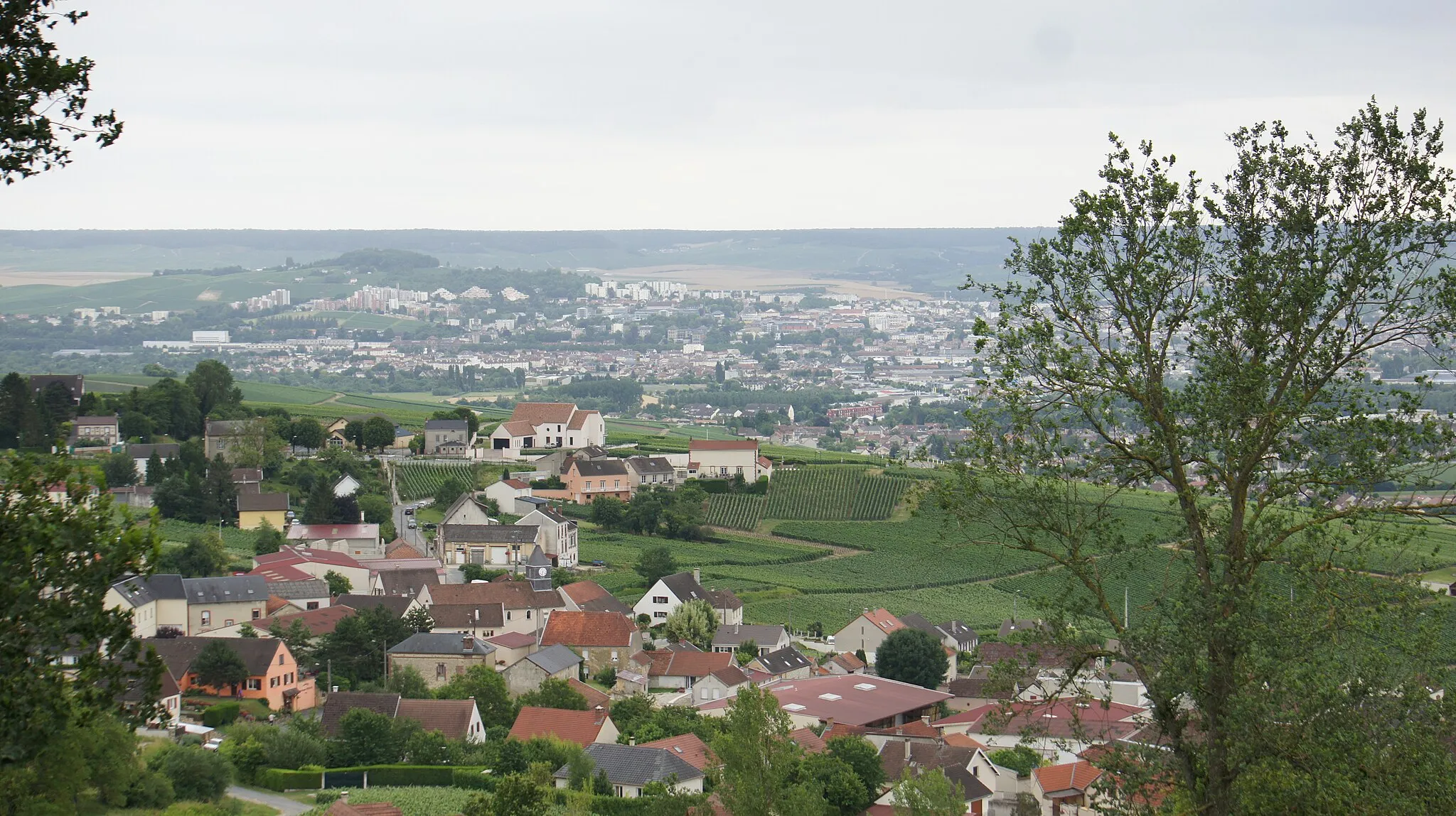 Photo showing: Vue de l'église à Champillon.