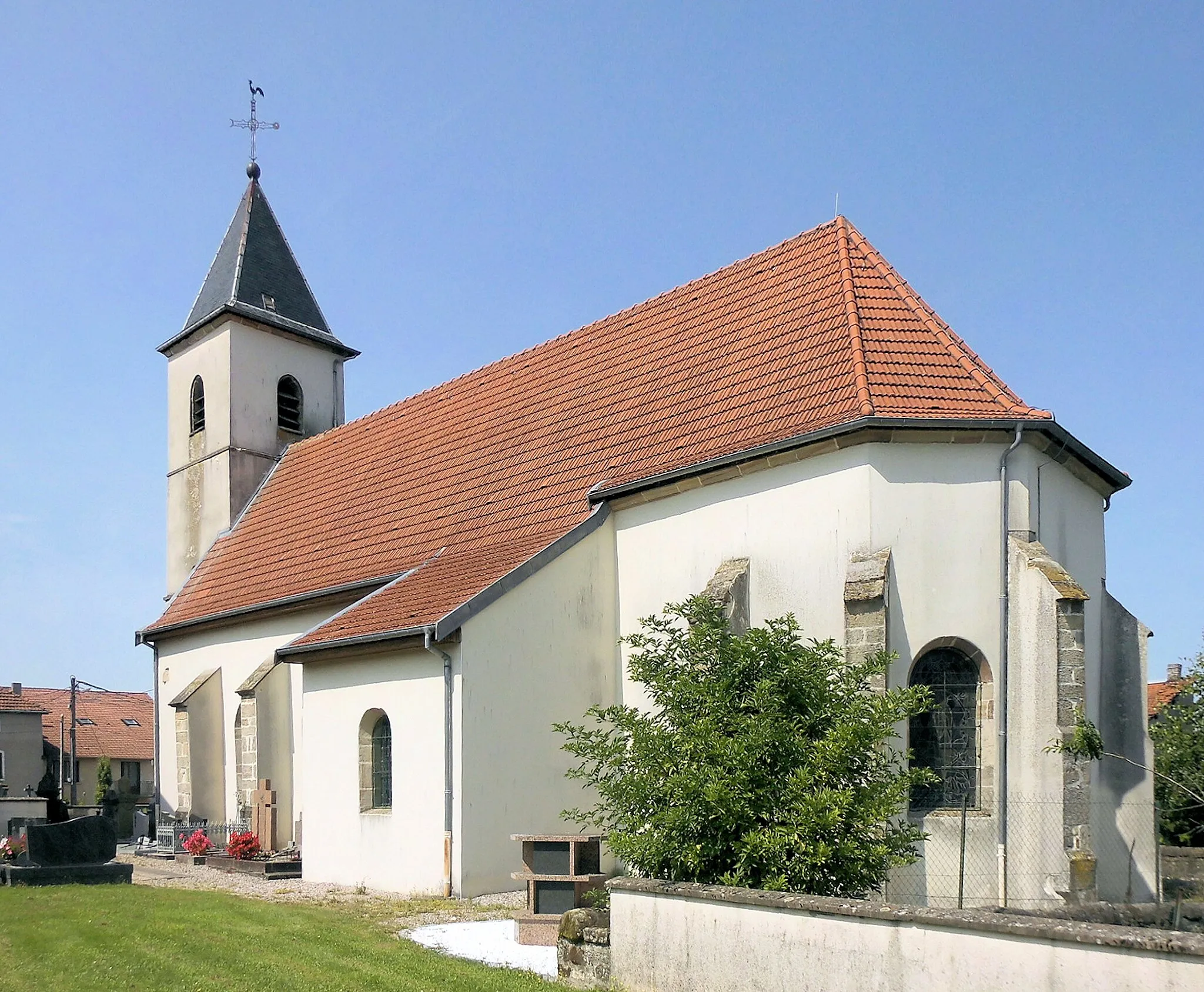 Photo showing: L'église Saint-Jean-Baptiste de Valleroy-le-Sec, côté sud-est