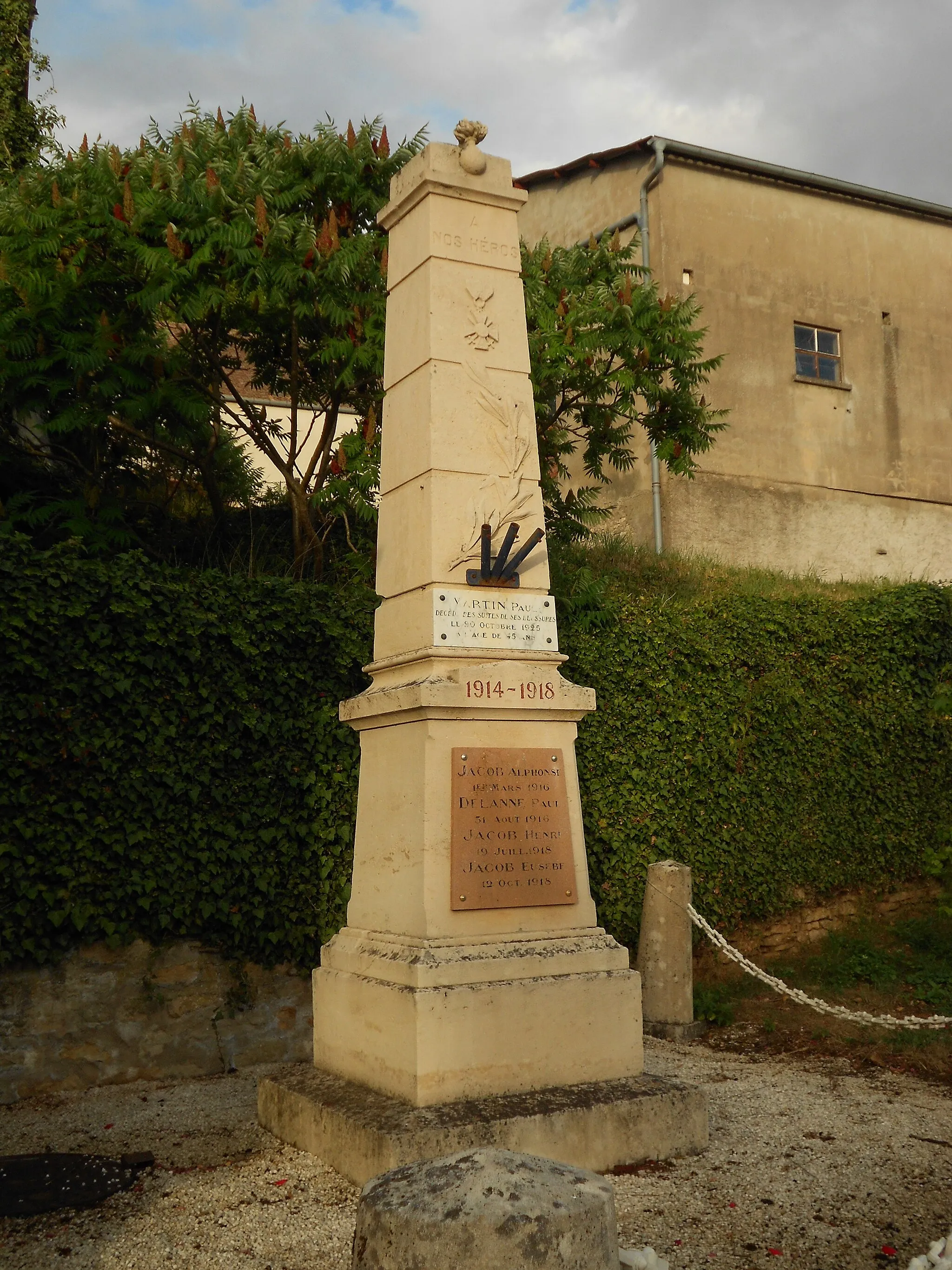 Photo showing: Monument aux mort Orcevaux