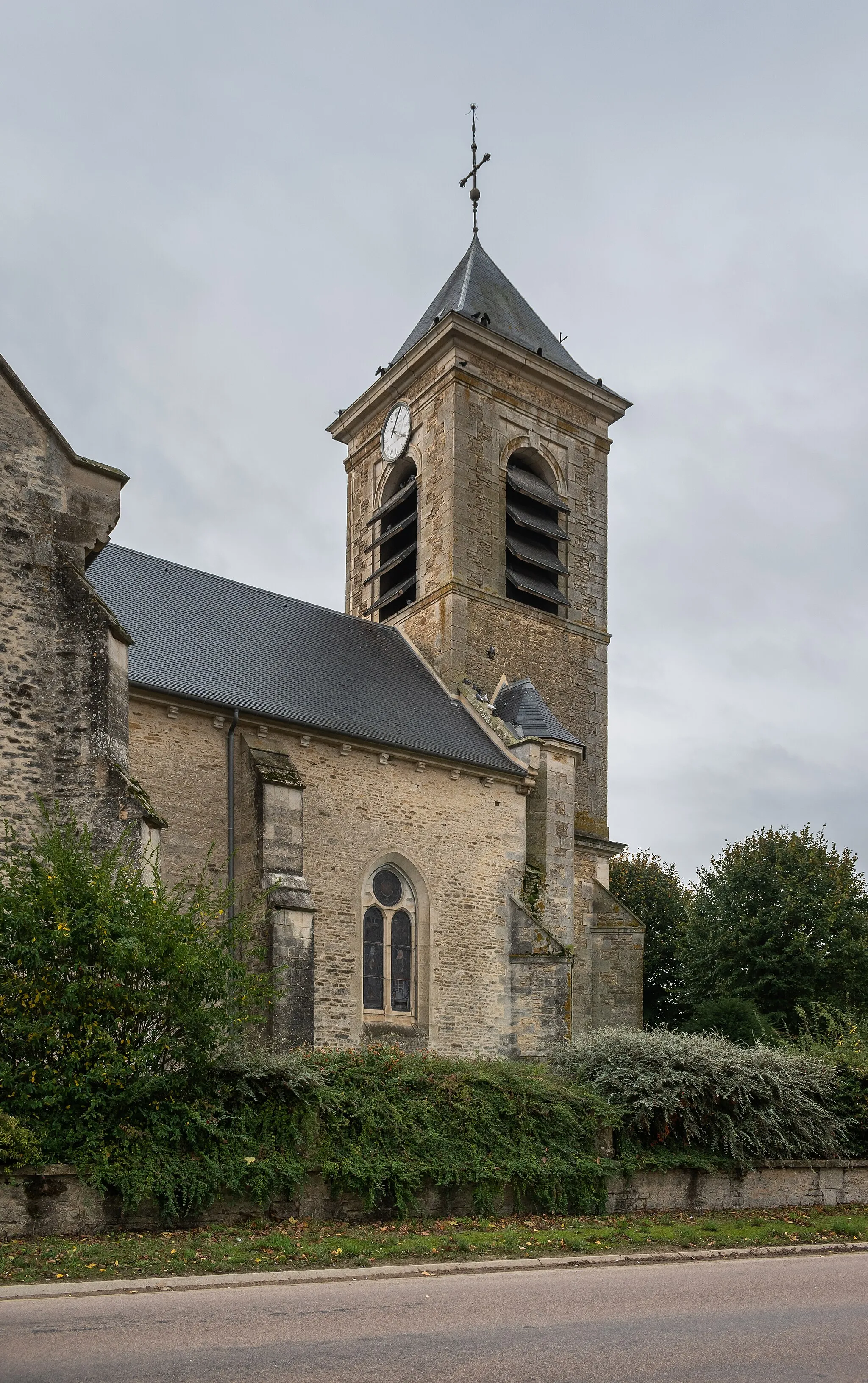 Photo showing: Saint Valentine church in Lantages, Aube, France