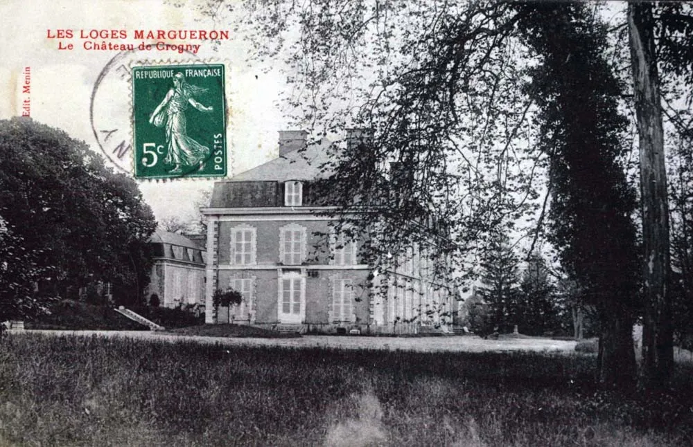 Photo showing: Loges-Margueron chateau CrOgny en Carte postale.