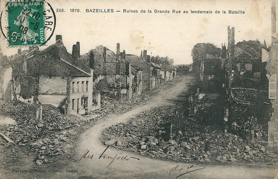 Photo showing: Ruines de Bazeilles (Ardennes, France) , après les combats de la Bataille de Bazeilles en 1870