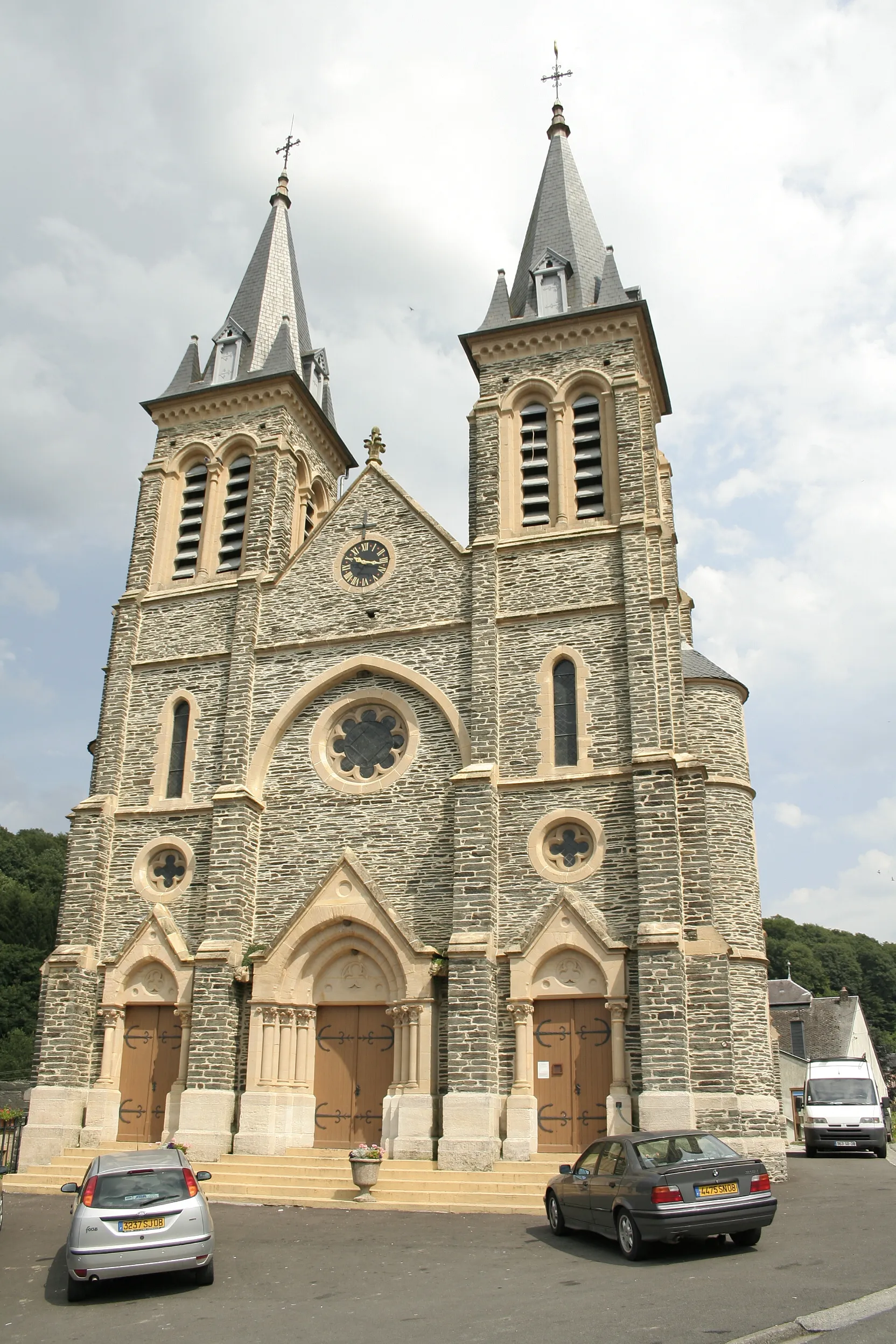 Photo showing: Pussemange (Belgium), the St. Hilary’s church (1872-1874).