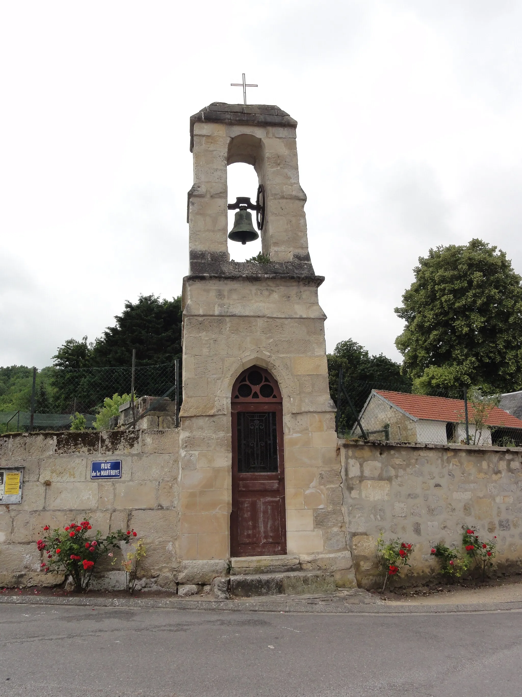 Photo showing: Ciry-Salsogne (Aisne) chapelle Saint-Jean avec clocher-mur