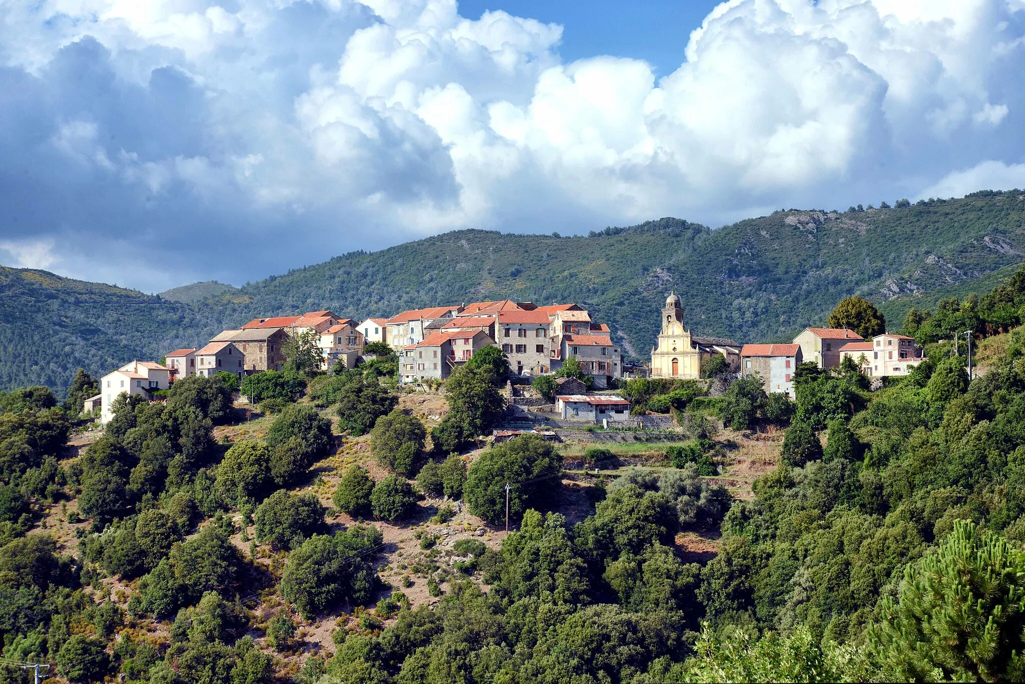 Photo showing: Focicchia (Corse) - Vue du village