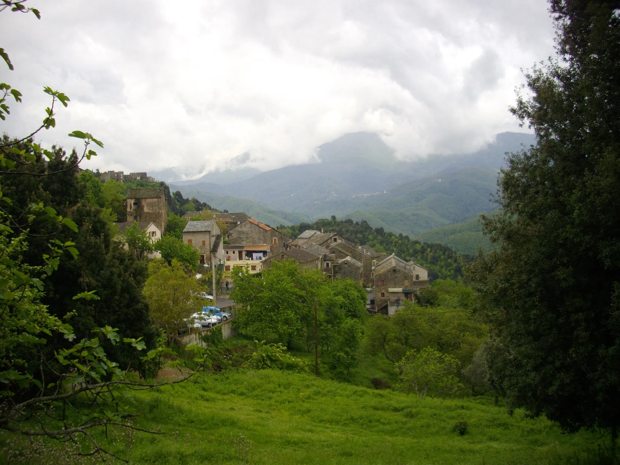 Photo showing: Scata (Corse) Vue sur le village depuis l'église