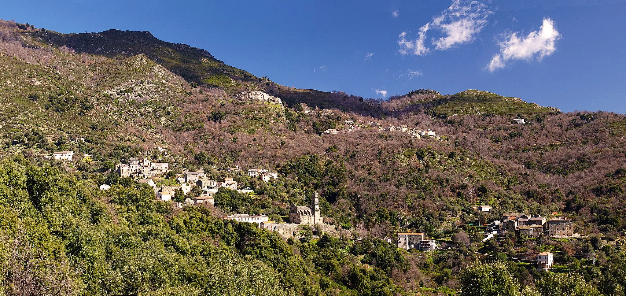 Photo showing: Volpajola, Costiera (Corse) - Villages de Volpajola et Scolca (en haut)